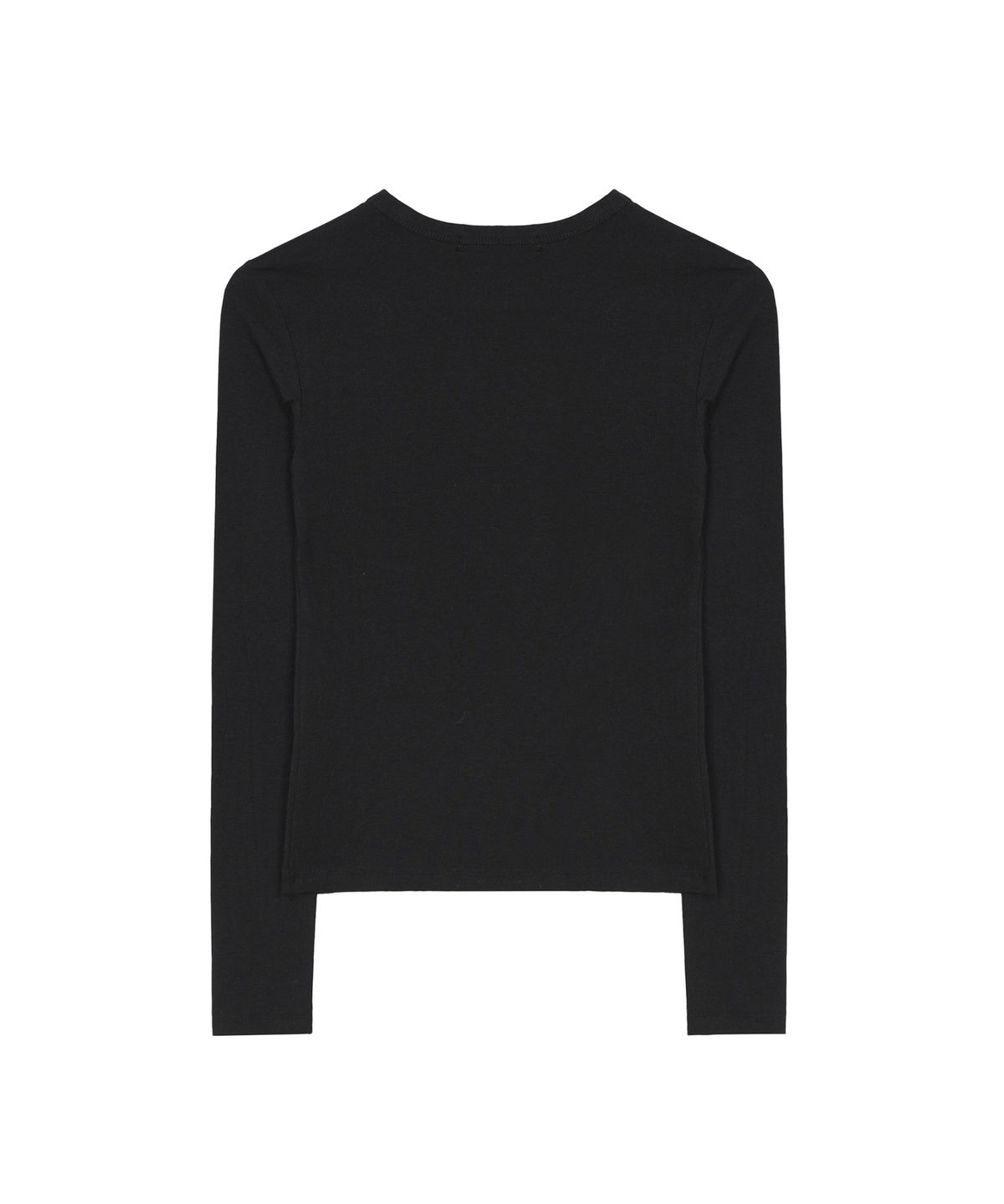 닉앤니콜(NICK&NICOLE) DIAGONAL LONG SLEEVE TOP_BLACK