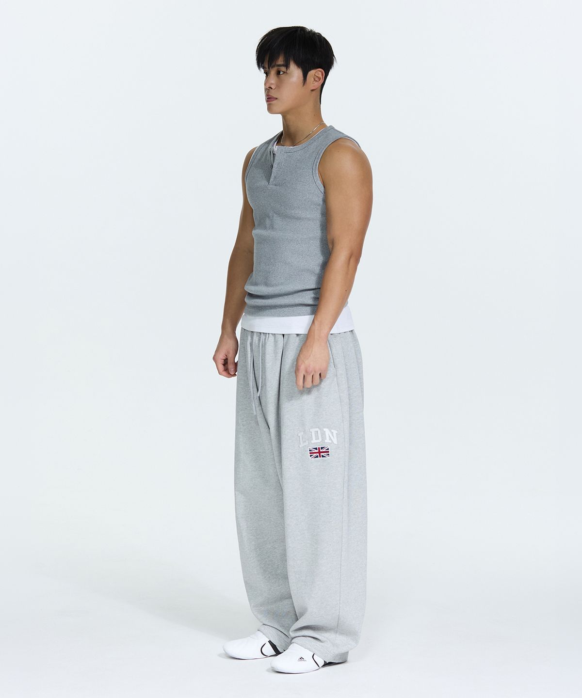 미치코런던 스포츠(MICHIKO LONDON SPORTS) LDN 벌키 스웻 팬츠 멜란지 그레이