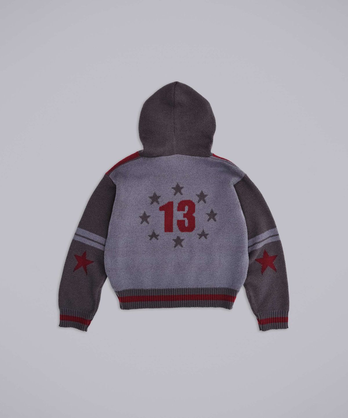 제이디드 런던(JADED LONDON) (U) LDN 후드 점퍼 그레이 레드 LDN HOODED JUMPER GREY RED