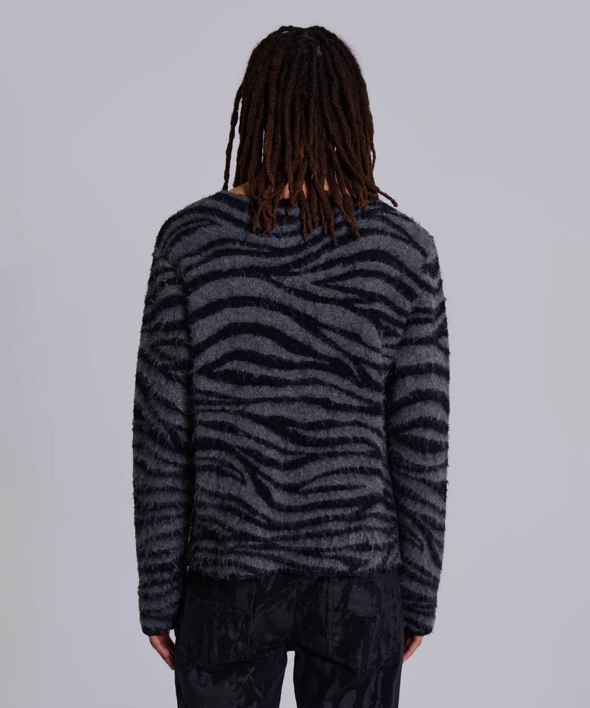 제이디드 런던(JADED LONDON) (M) 브러쉬드 지브라 니트 점퍼 멀티 BRUSHED ZEBRA KNIT JUMPER MULTI