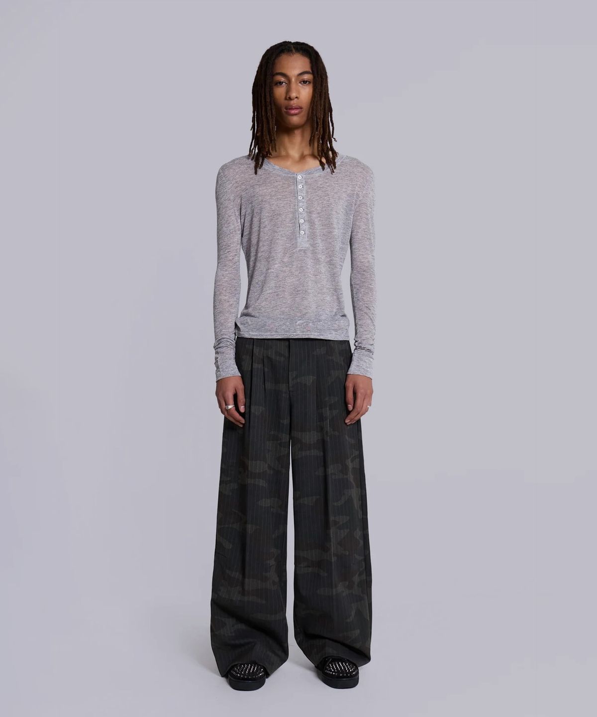 제이디드 런던(JADED LONDON) (M) 카모 핀스트라이프 골리앗 트라우저 멀티 CAMO PINSTRIPE GOLIATH TROUSER MULTI