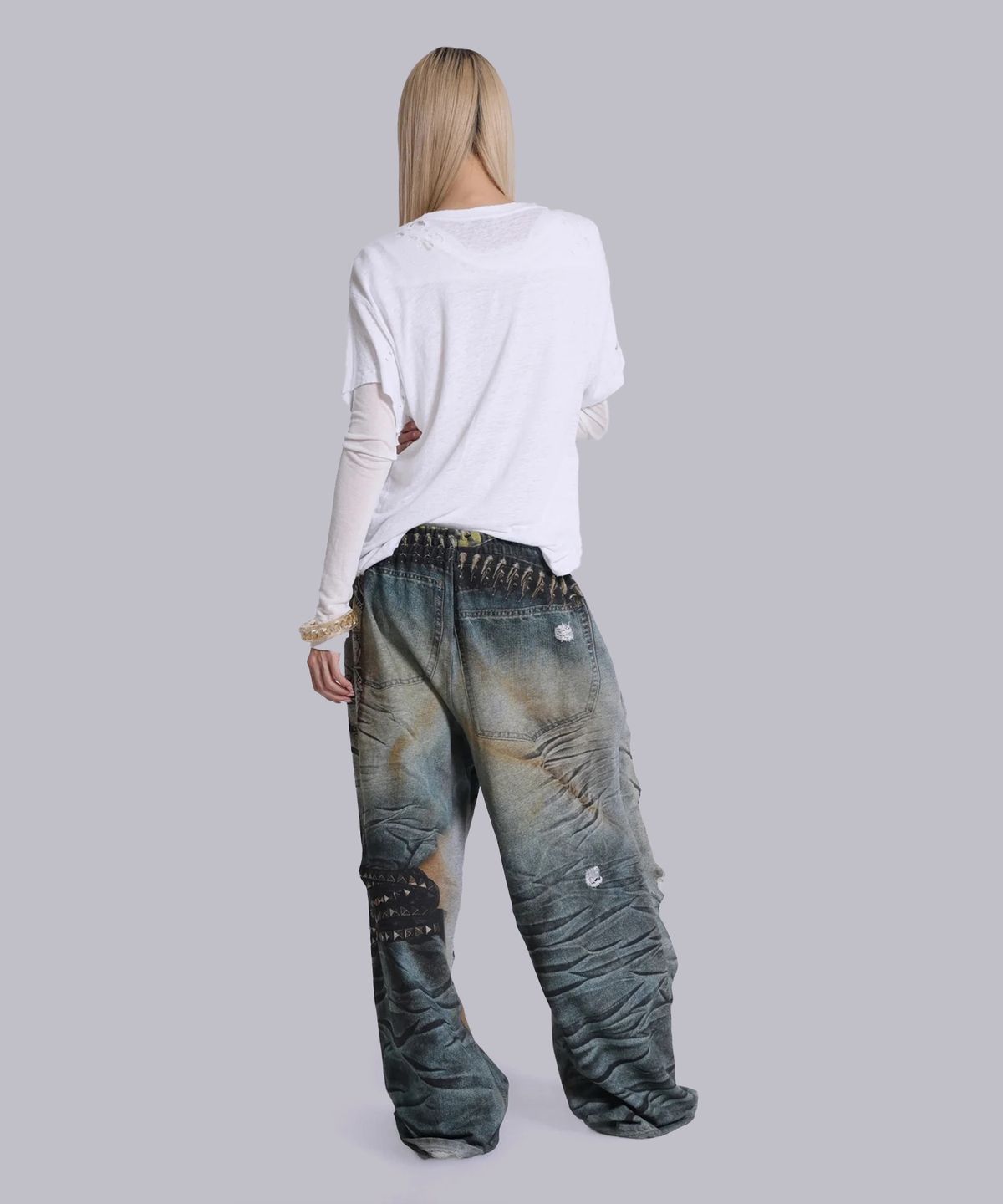 제이디드 런던(JADED LONDON) (U) 벨트 일루전 몬스터 조거 블루 BELT ILLUSION MONSTER JOGGER BLUE