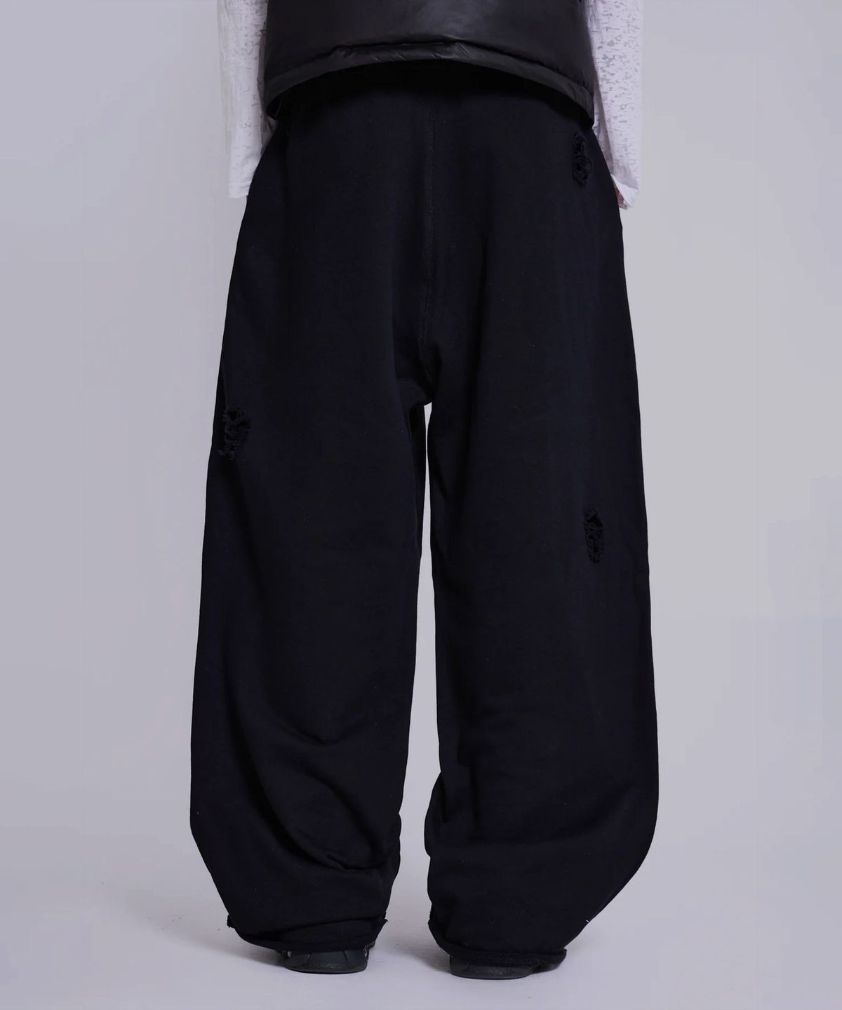 제이디드 런던(JADED LONDON) (U) 블랙 체크 백드 디스트레스드 몬스터 조거 블랙 BLACK CHECK BACKED DISTRESSED MONSTER JOGGER BLACK