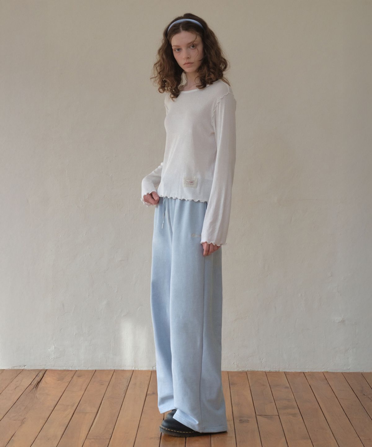 아우어노스텔지아(OURNOSTALGIA) Lisse Merrow T-shirt_Ivory(O26TP01)