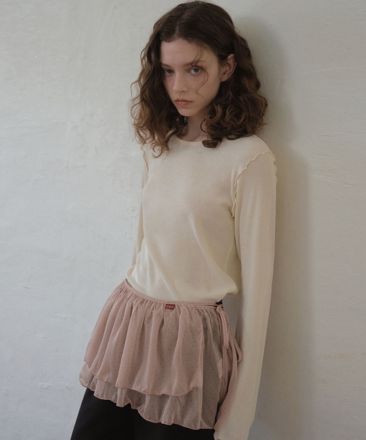 아우어노스텔지아(OURNOSTALGIA) Lisse Merrow T-shirt_Light yellow(O26TP01)