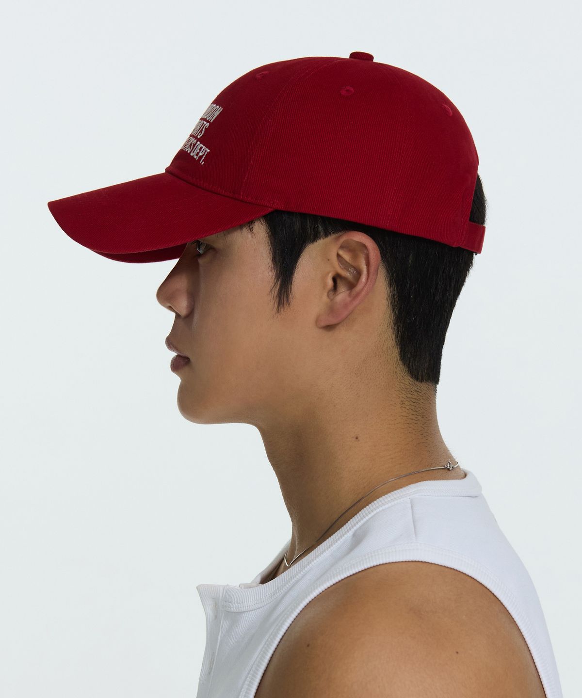 미치코런던 스포츠(MICHIKO LONDON SPORTS) LSA 로고 코튼 볼캡 레드