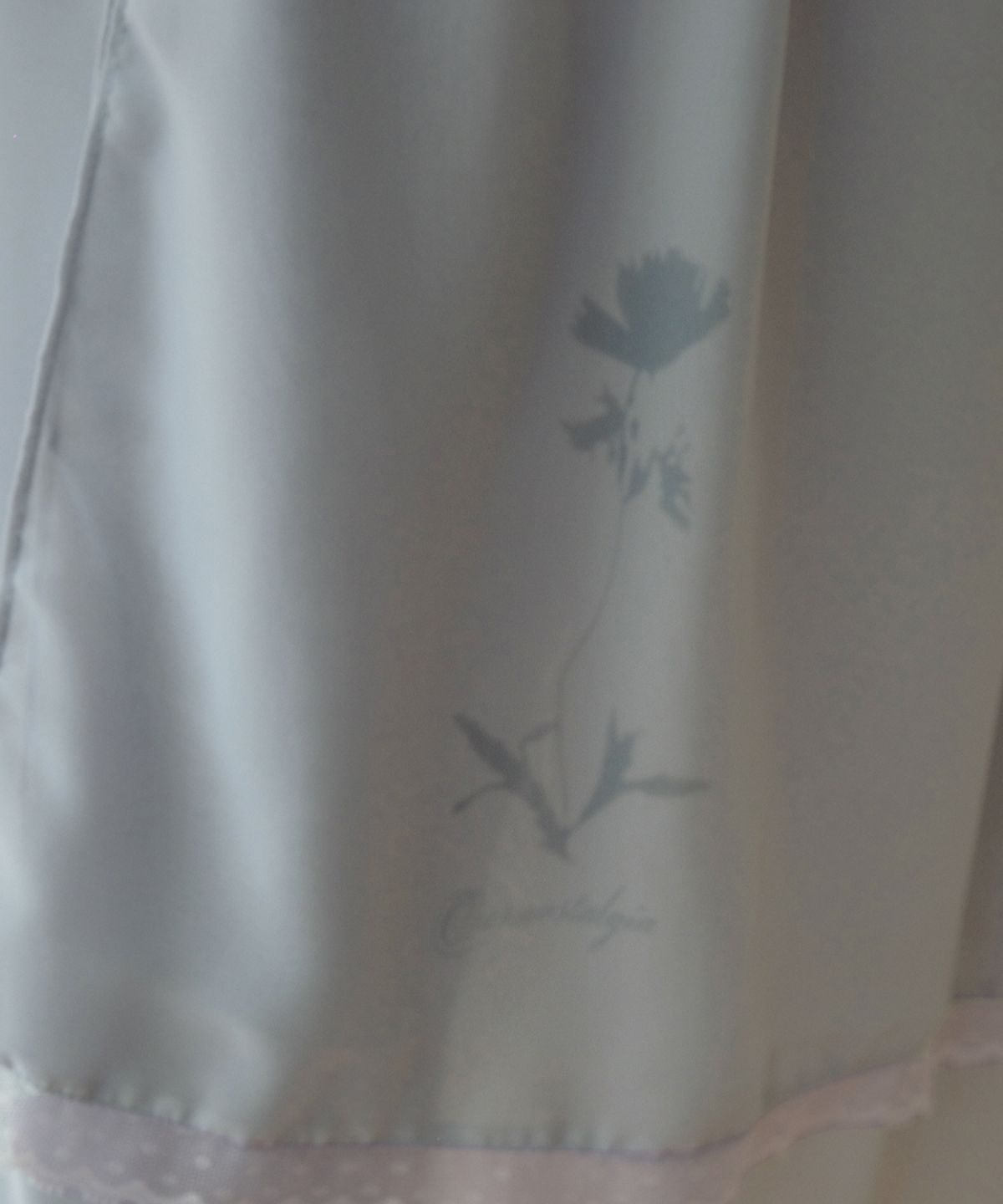 아우어노스텔지아(OURNOSTALGIA) Double Lace Flower Wrap Skirt_Light blue(O26ACC01)