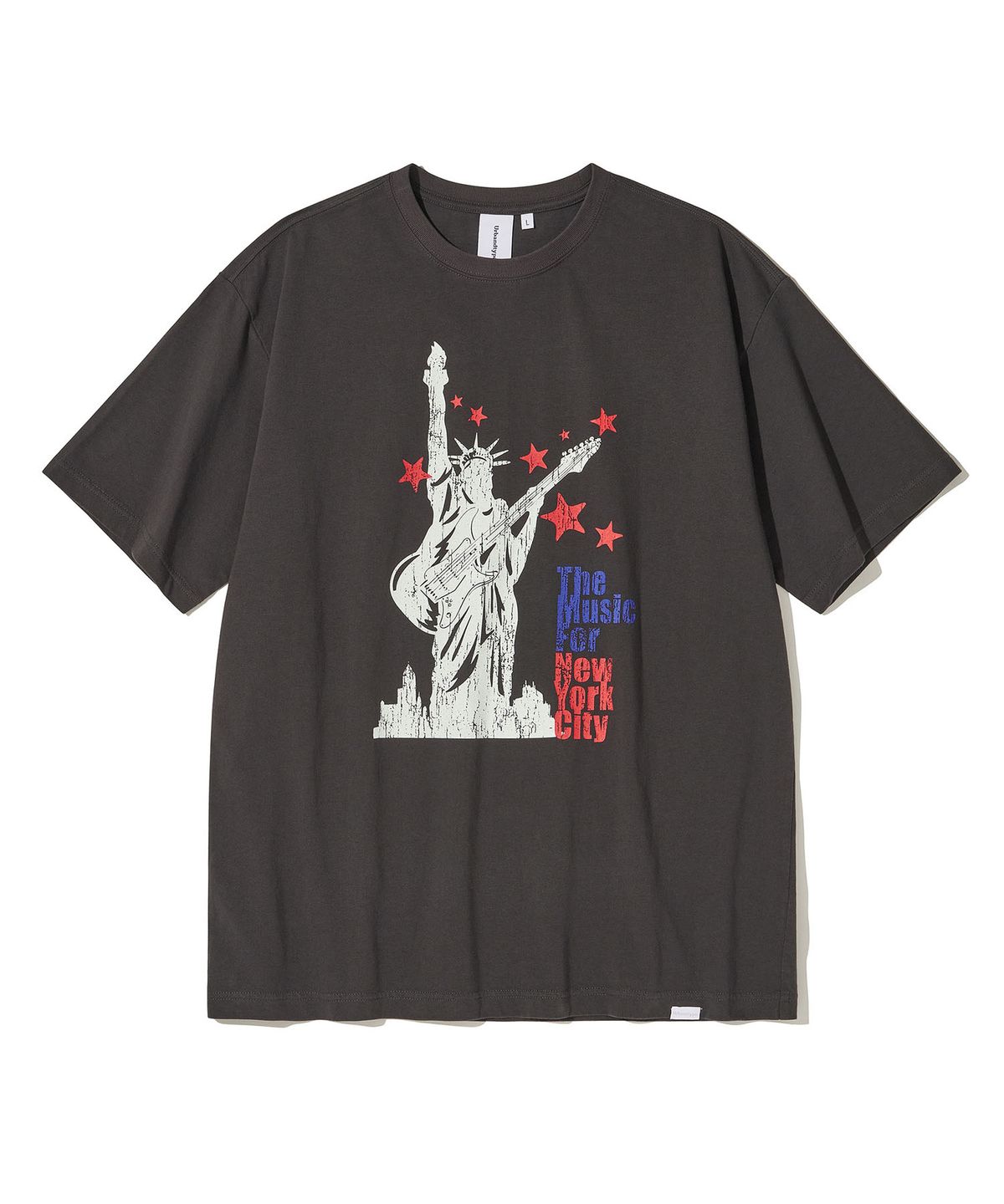 어반디타입(URBANDTYPE) 리버티 뮤직 NYC 티셔츠_차콜