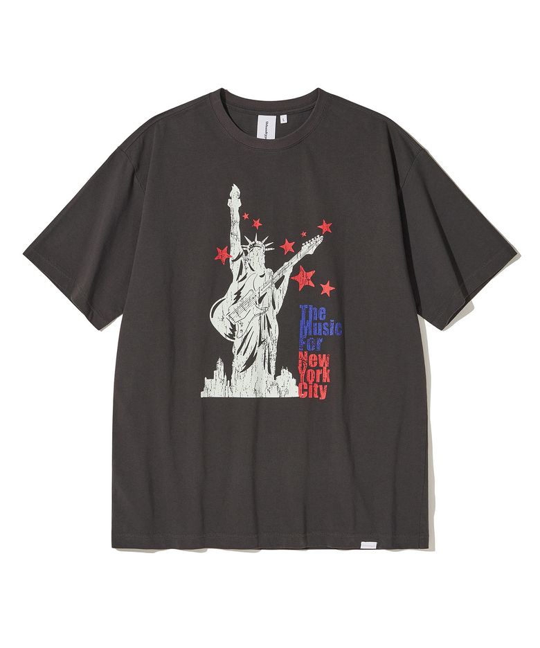 리버티 뮤직 NYC 티셔츠_차콜