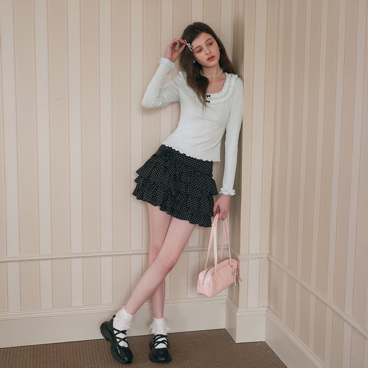 쎄무아듀(CEST MOIDEW) Cest_Dot layered skirt