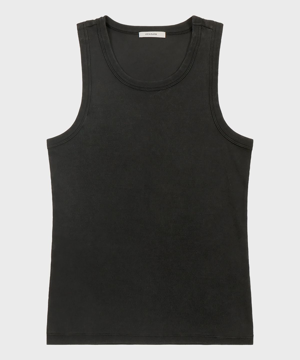 엔타이어 스튜디오(ENTIRE STUDIOS) (U) 립 탱크탑 워시드 블랙 RIB TANK WASHED BLACK