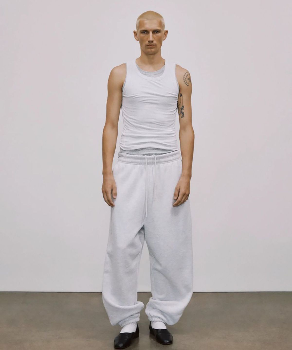 엔타이어 스튜디오(ENTIRE STUDIOS) (U) 시어 탱크탑 헤더 그레이 SHEER TANK HEATHER GREY