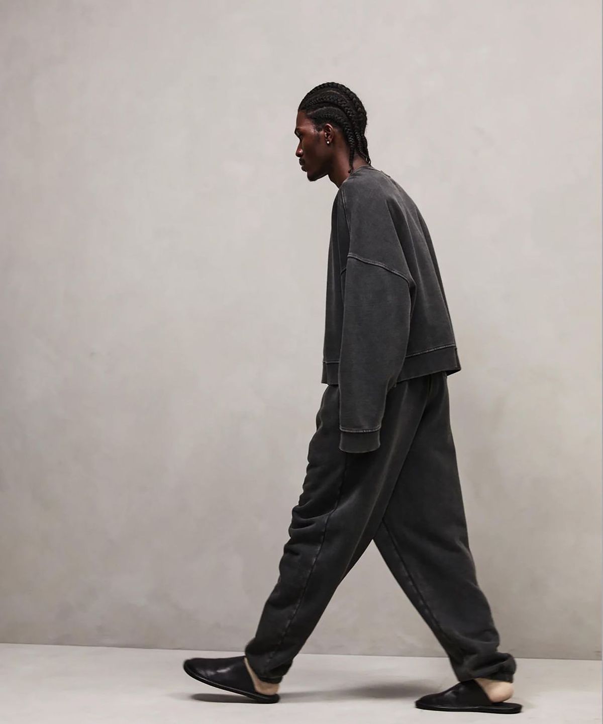 엔타이어 스튜디오(ENTIRE STUDIOS) (U) 스탠다드 스웨트팬츠 워시드 블랙 STANDARD SWEAT WASHED BLACK