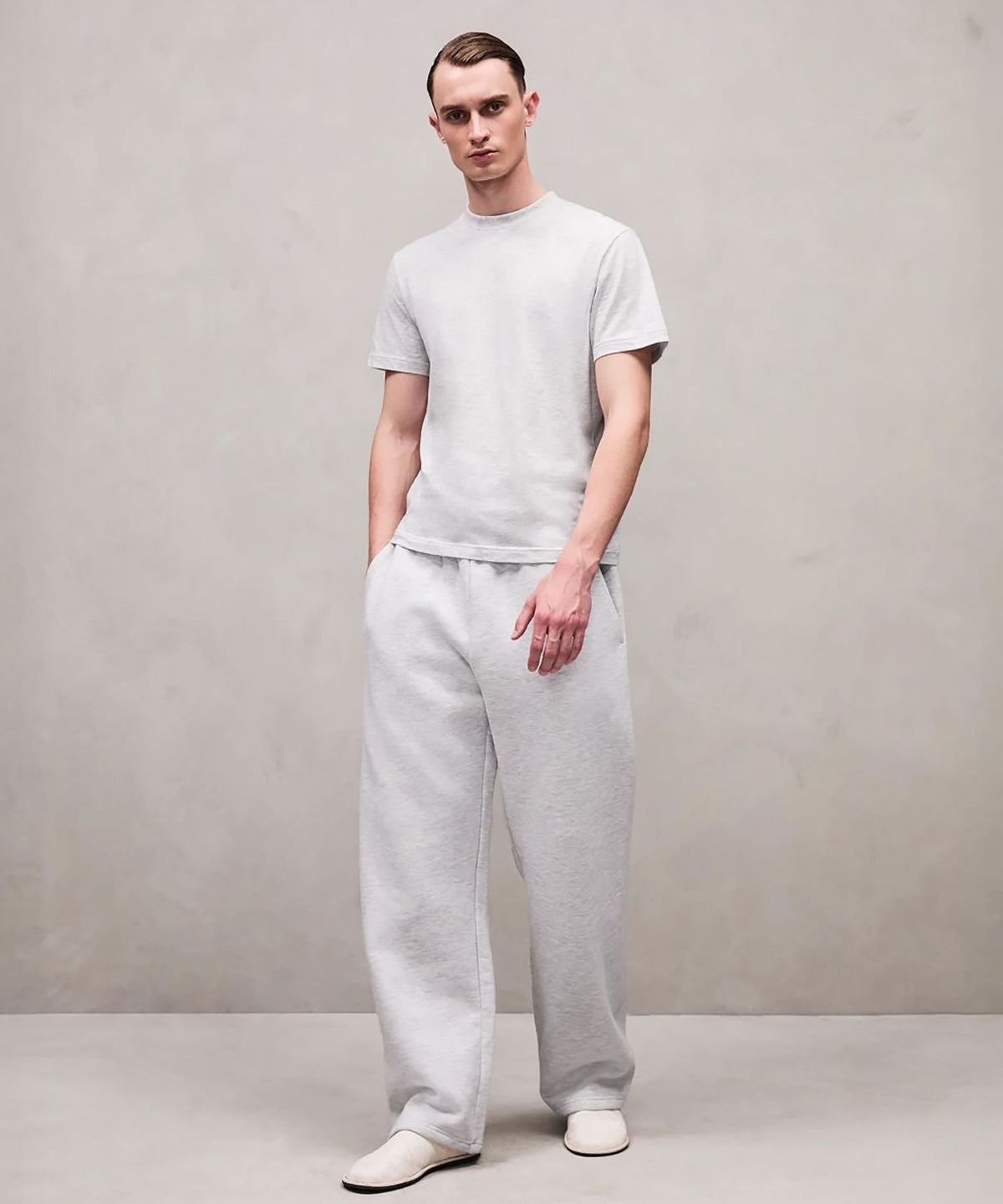 엔타이어 스튜디오(ENTIRE STUDIOS) (U) 스트레이트 레그 스웨트팬츠 헤더 그레이 STRAIGHT LEG SWEATPANT HEATHER GREY