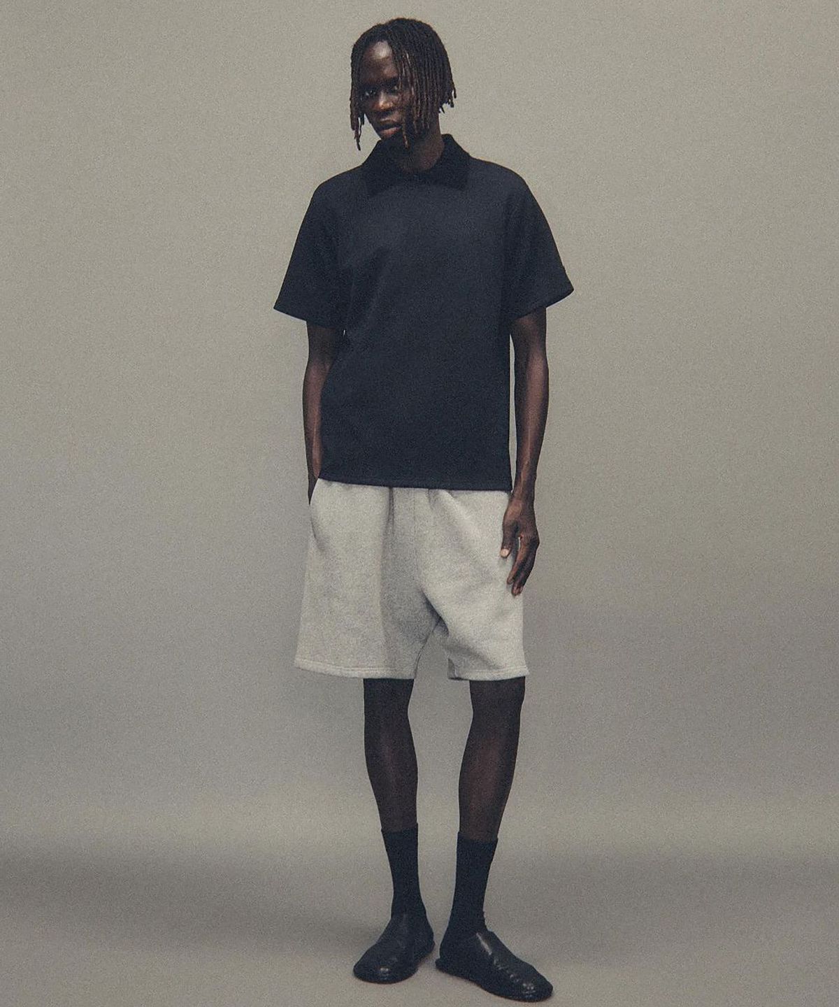 엔타이어 스튜디오(ENTIRE STUDIOS) (U) 스탠다드 스웨트 쇼츠 그레이 마를 STANDARD SWEATSHORT GREY MARLE