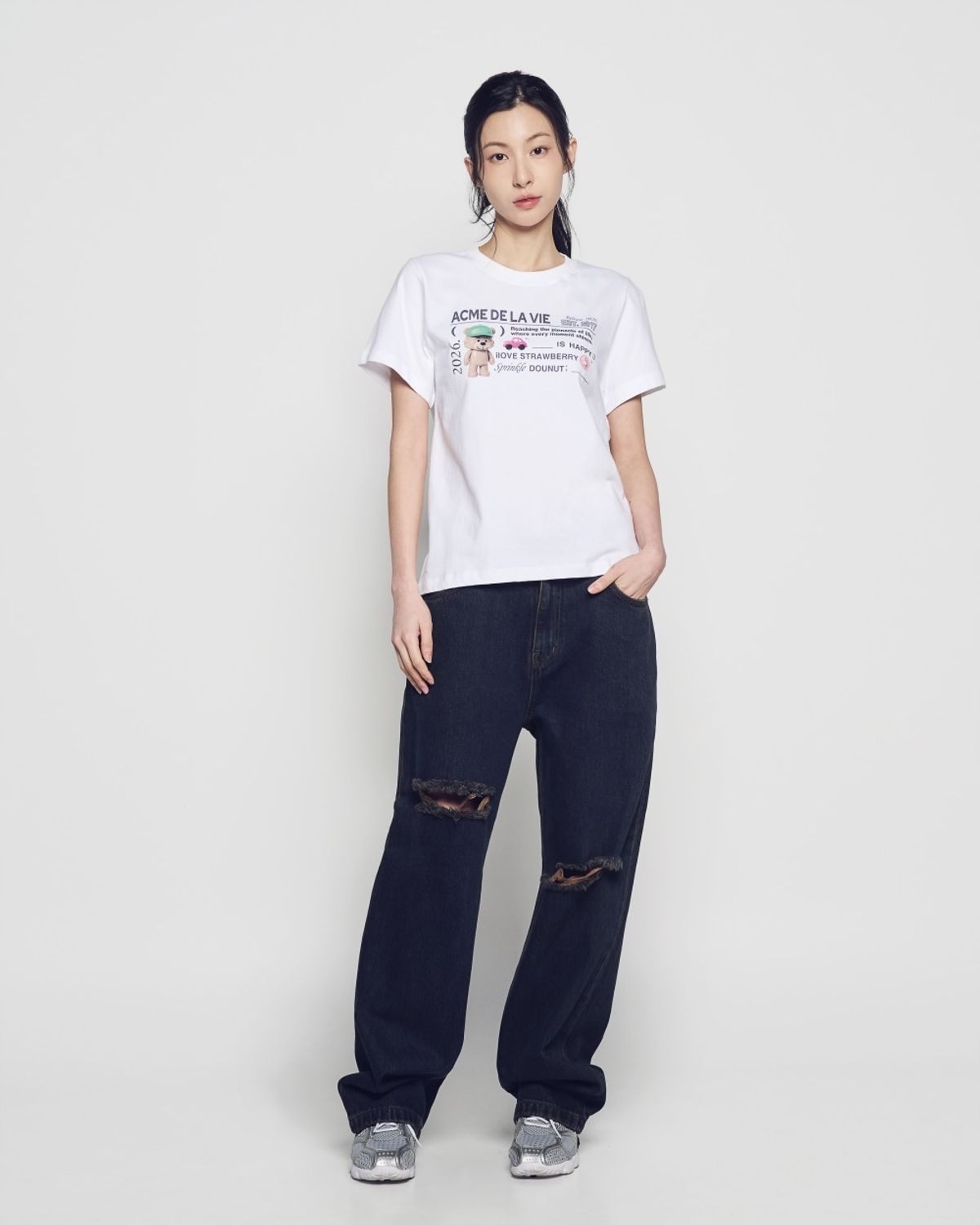 아크메드라비(ACME DE LA VIE) WOMAN TYPING PROFILE SHORT SLEEVE T-SHIRT (3 COLOR)