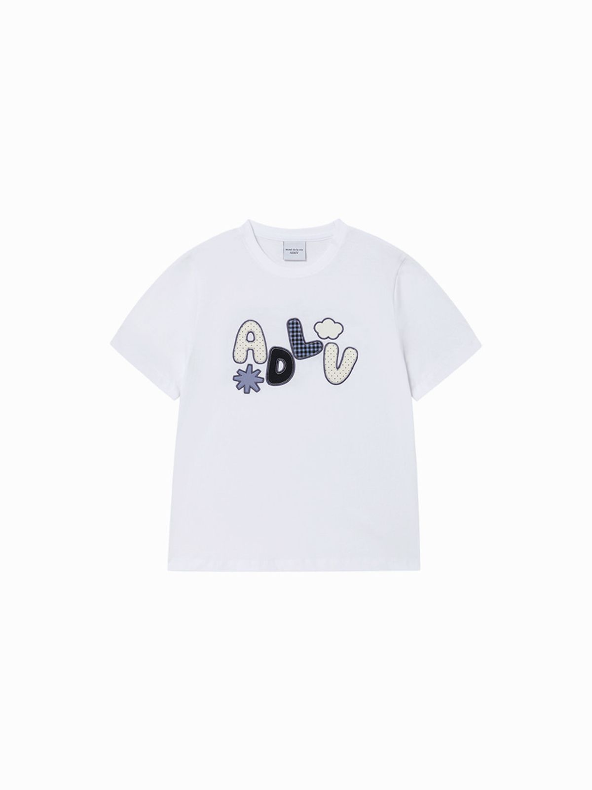아크메드라비(ACME DE LA VIE) WOMAN ADLV APPLIQUE LOGO SHORT SLEEVE T-SHIRT (4 COLOR)