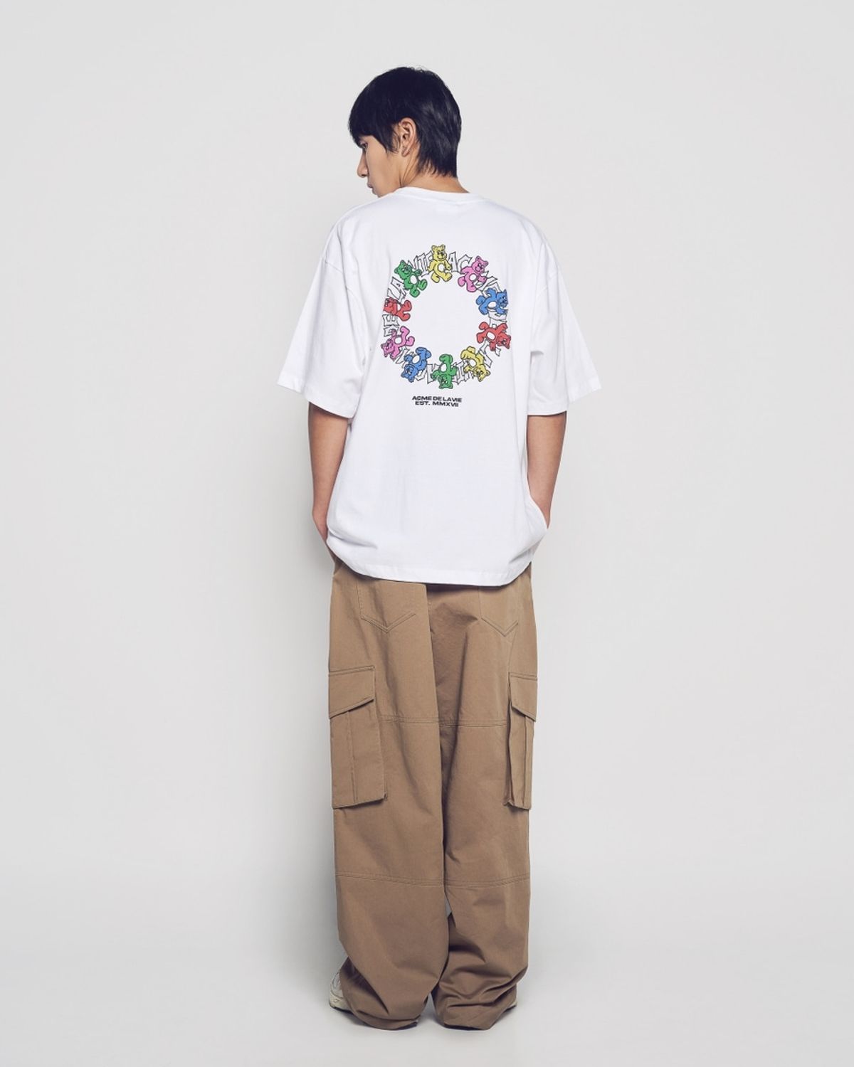 아크메드라비(ACME DE LA VIE) ROUND WALKING AC BEAR SHORT SLEEVE T-SHIRT (2 COLOR)