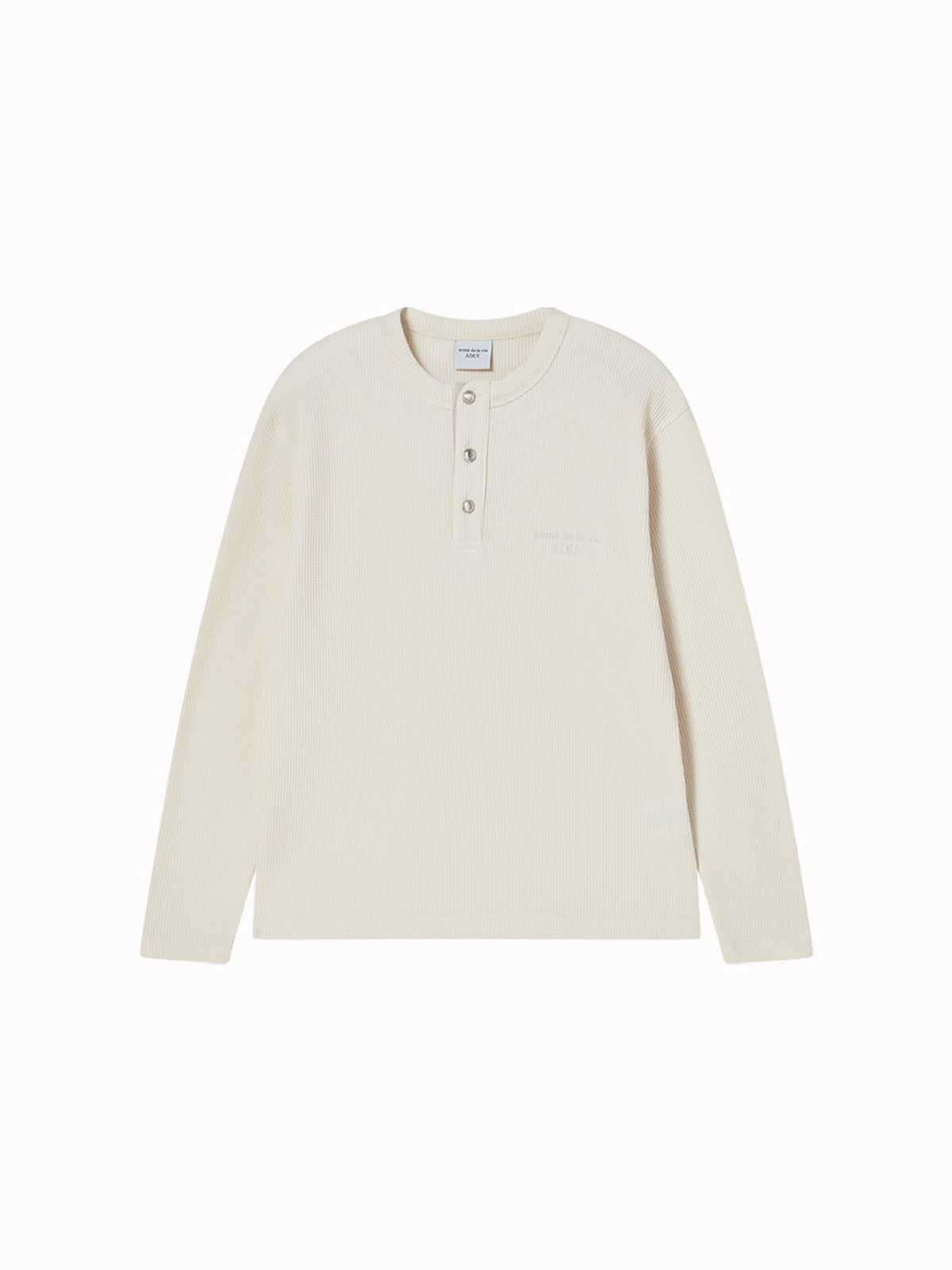 아크메드라비(ACME DE LA VIE) ADLV HENLEY NECK WAFFLE LONG SLEEVE T-SHIRT (3 COLOR)