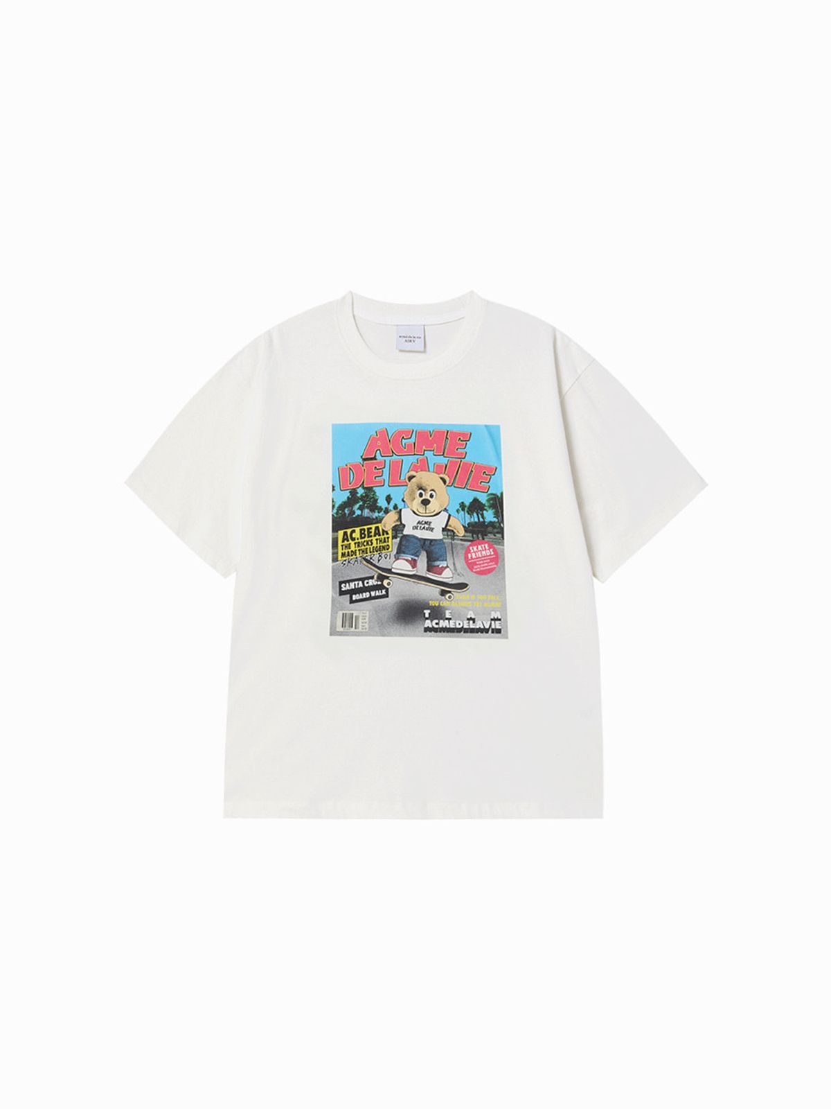 아크메드라비(ACME DE LA VIE) MAGAZINE AC BEAR SHORT SLEEVE T-SHIRT