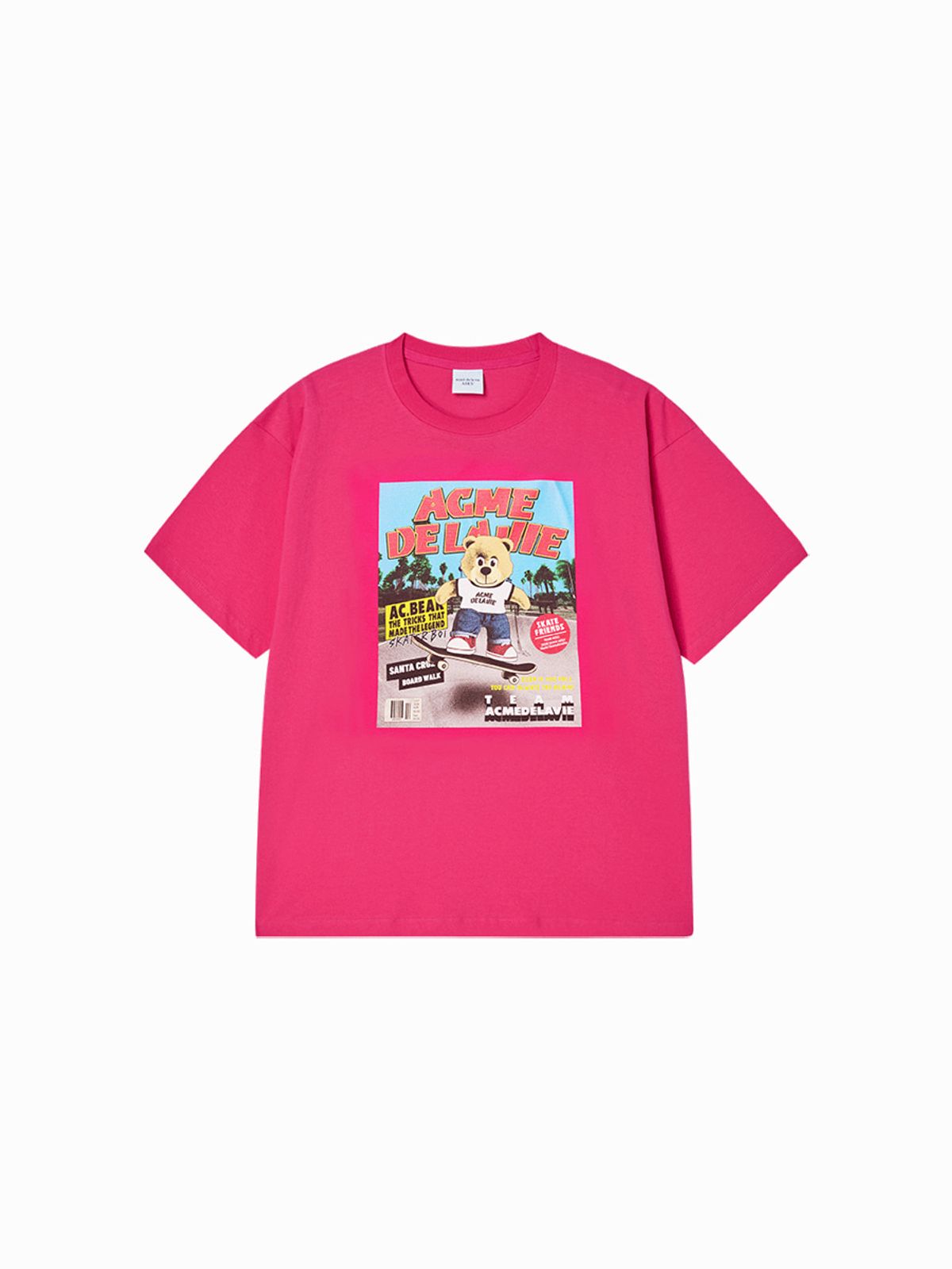 아크메드라비(ACME DE LA VIE) MAGAZINE AC BEAR SHORT SLEEVE T-SHIRT