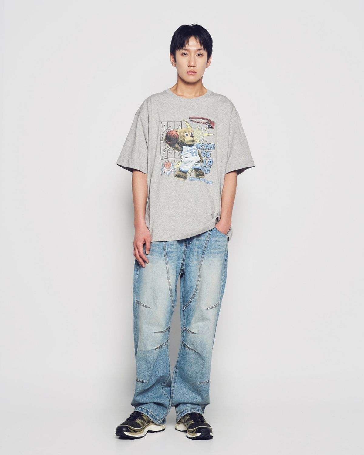 아크메드라비(ACME DE LA VIE) BASKETBALL AC BEAR SHORT SLEEVE T-SHIRT (2 COLOR)