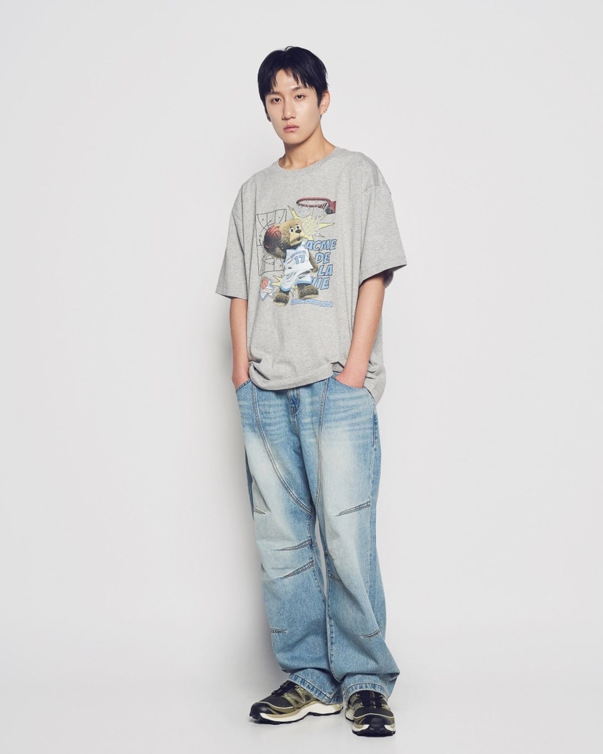 아크메드라비(ACME DE LA VIE) BASKETBALL AC BEAR SHORT SLEEVE T-SHIRT (2 COLOR)