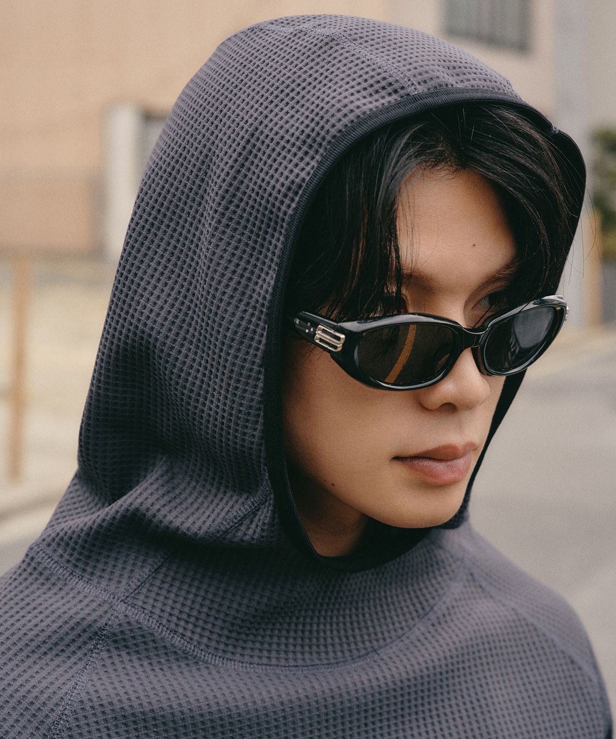 제로(XERO) 와플 하이 넥 후드 [빈티지 차콜]