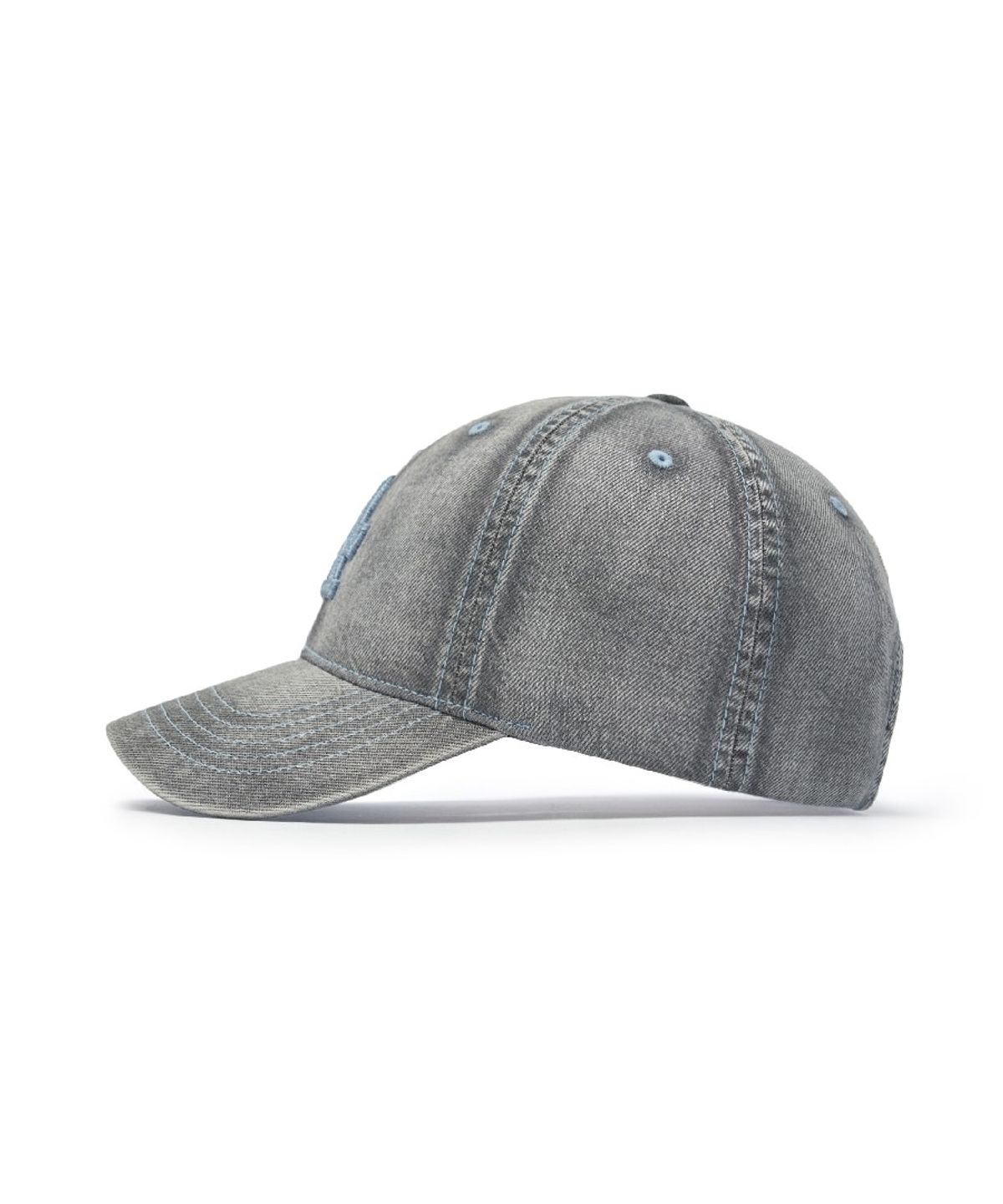 엠엘비(MLB) 베이직 데님 언스트럭쳐 볼캡 LA (Charcoal Grey)