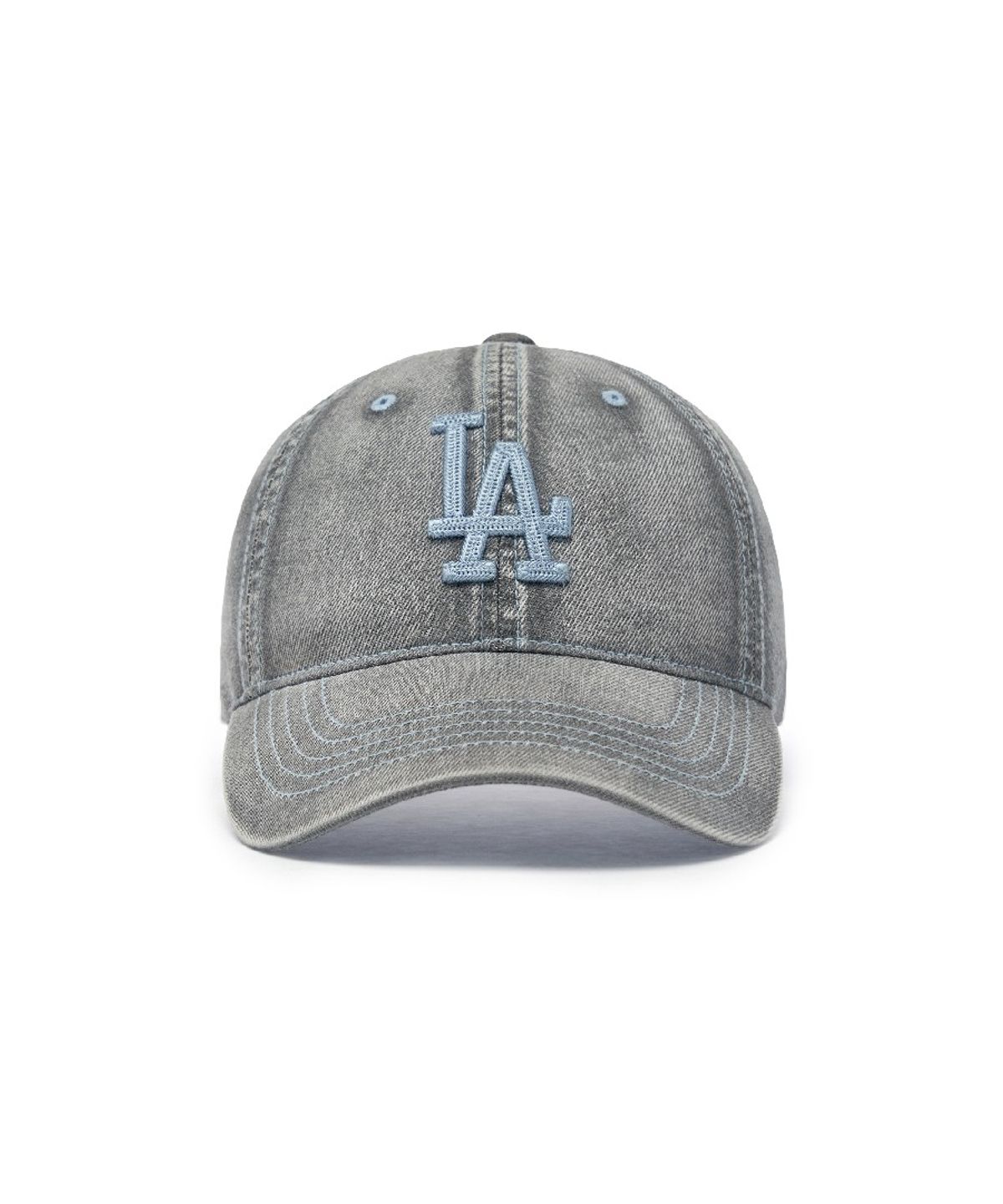 엠엘비(MLB) 베이직 데님 언스트럭쳐 볼캡 LA (Charcoal Grey)