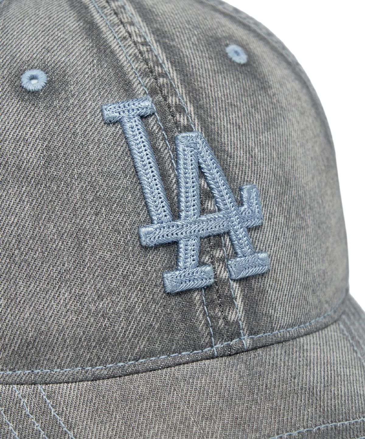 엠엘비(MLB) 베이직 데님 언스트럭쳐 볼캡 LA (Charcoal Grey)
