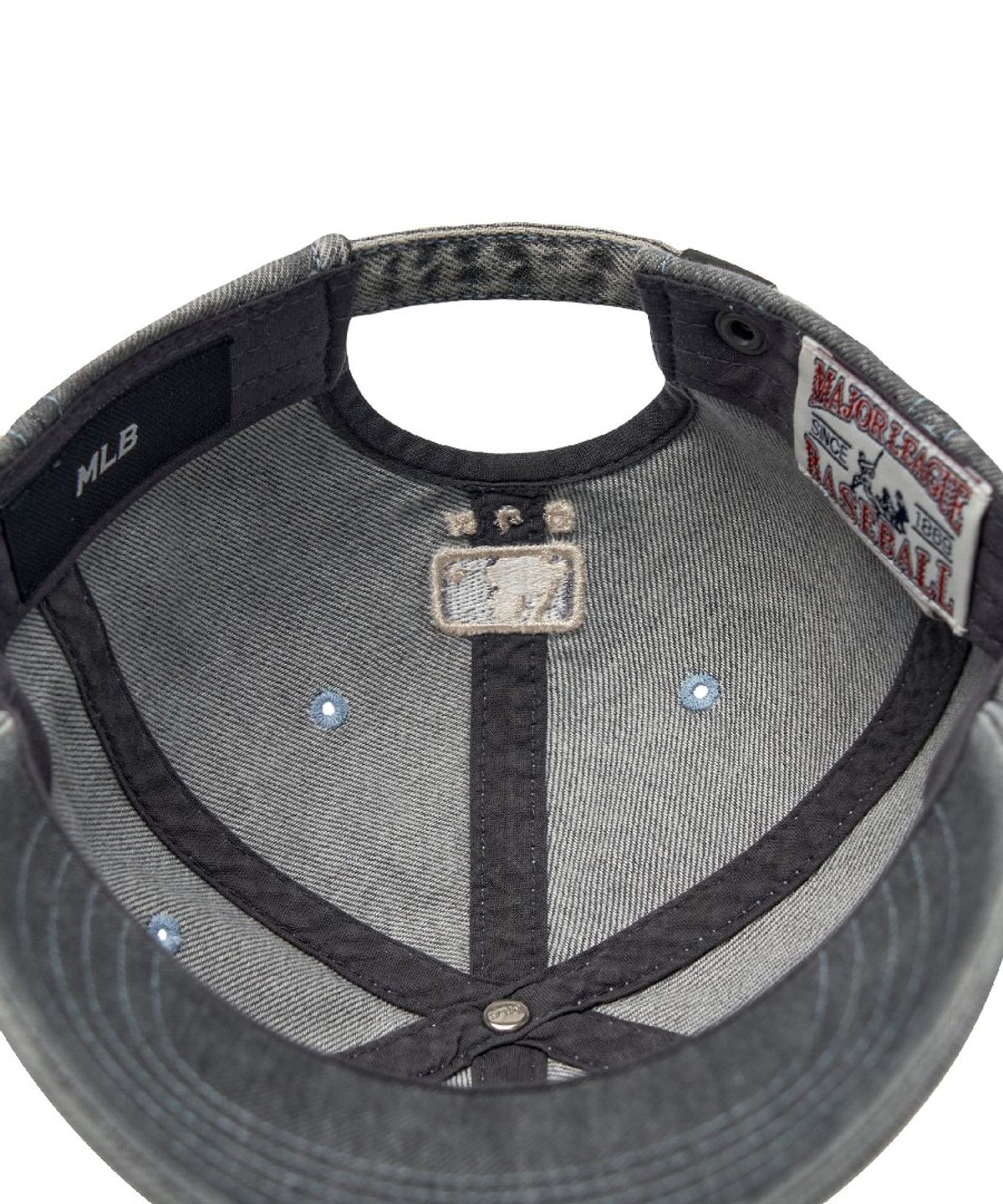 엠엘비(MLB) 베이직 데님 언스트럭쳐 볼캡 LA (Charcoal Grey)