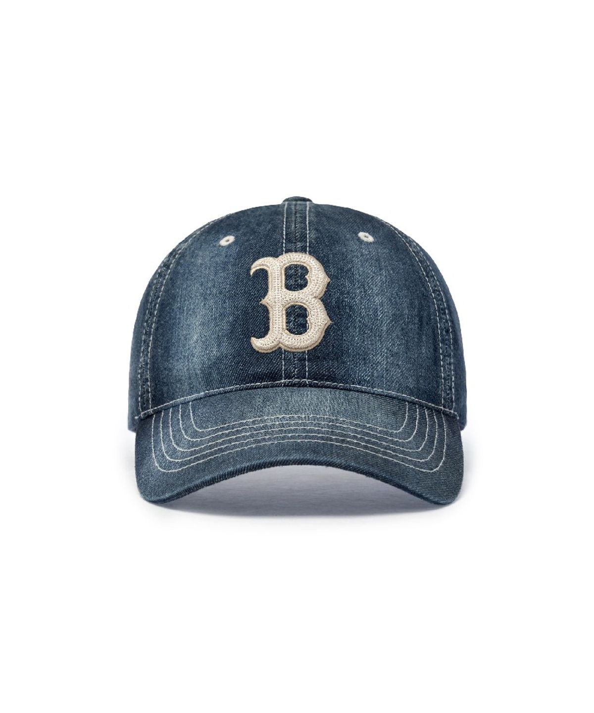 엠엘비(MLB) 베이직 데님 언스트럭쳐 볼캡 BOS (Indigo)