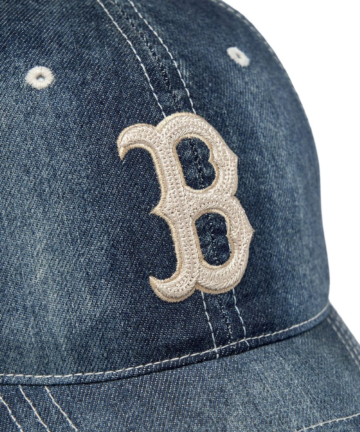 엠엘비(MLB) 베이직 데님 언스트럭쳐 볼캡 BOS (Indigo)