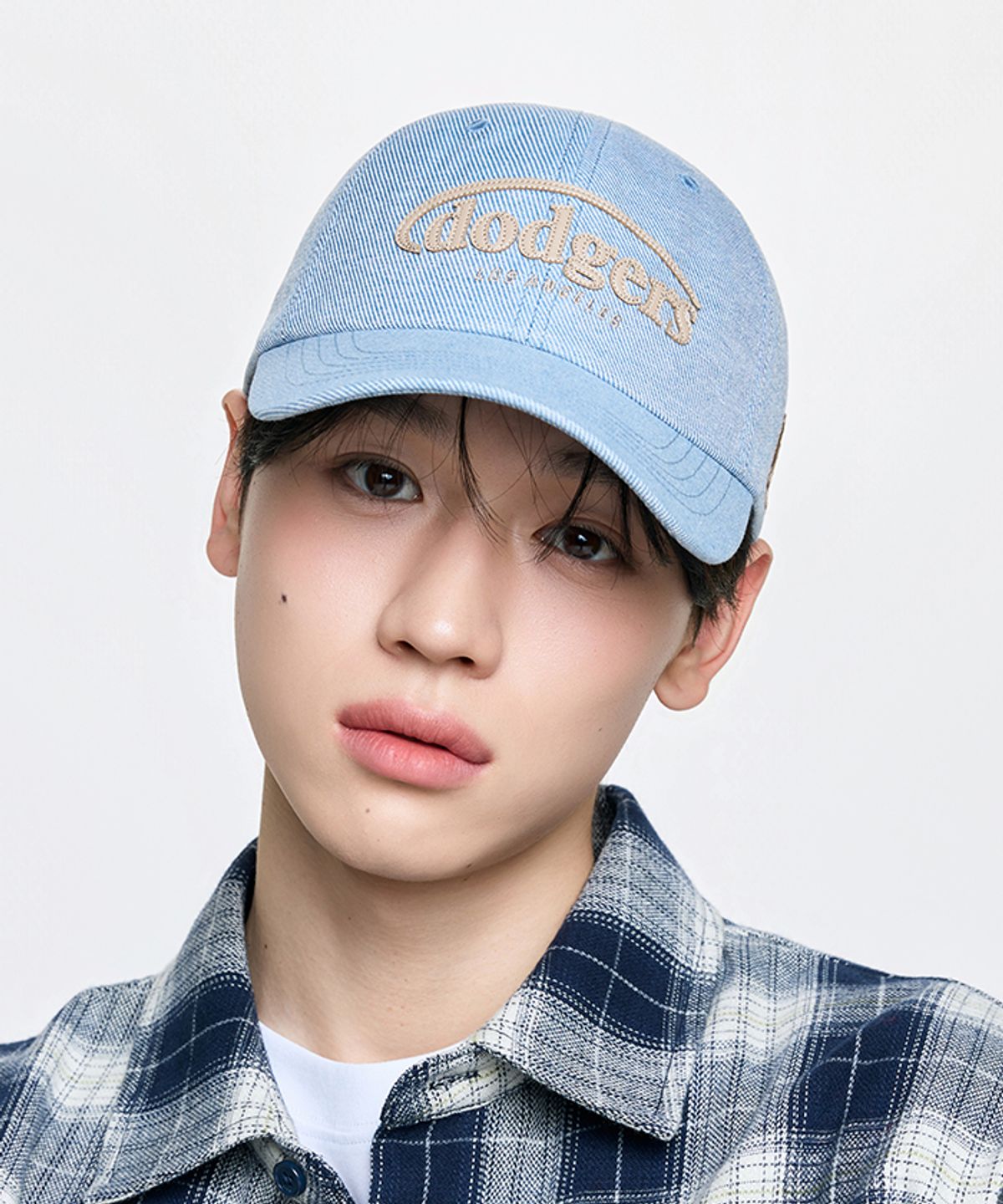 엠엘비(MLB) 빈티지 데님 커브 로고 언스트럭쳐 볼캡 LA (L.Blue)