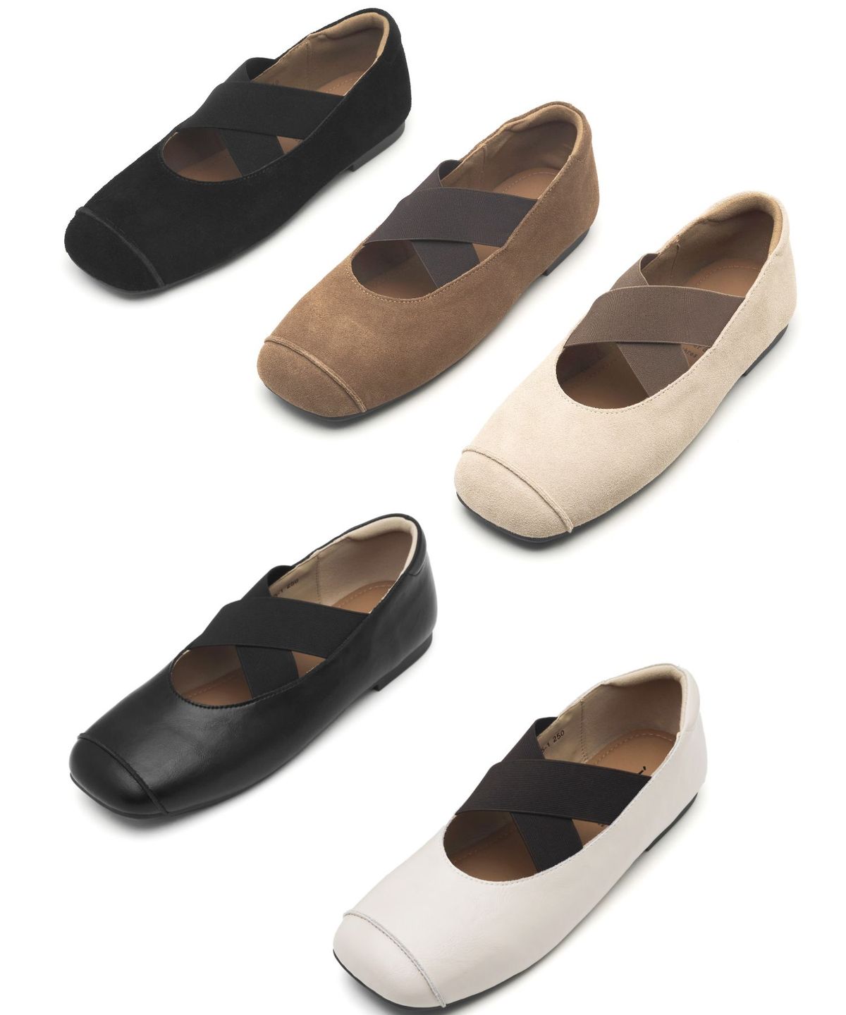 아삐에 마르슈(APIED MARCHE) X-Elastique 소가죽 플랫 2.5cm -PM3005 (3color)