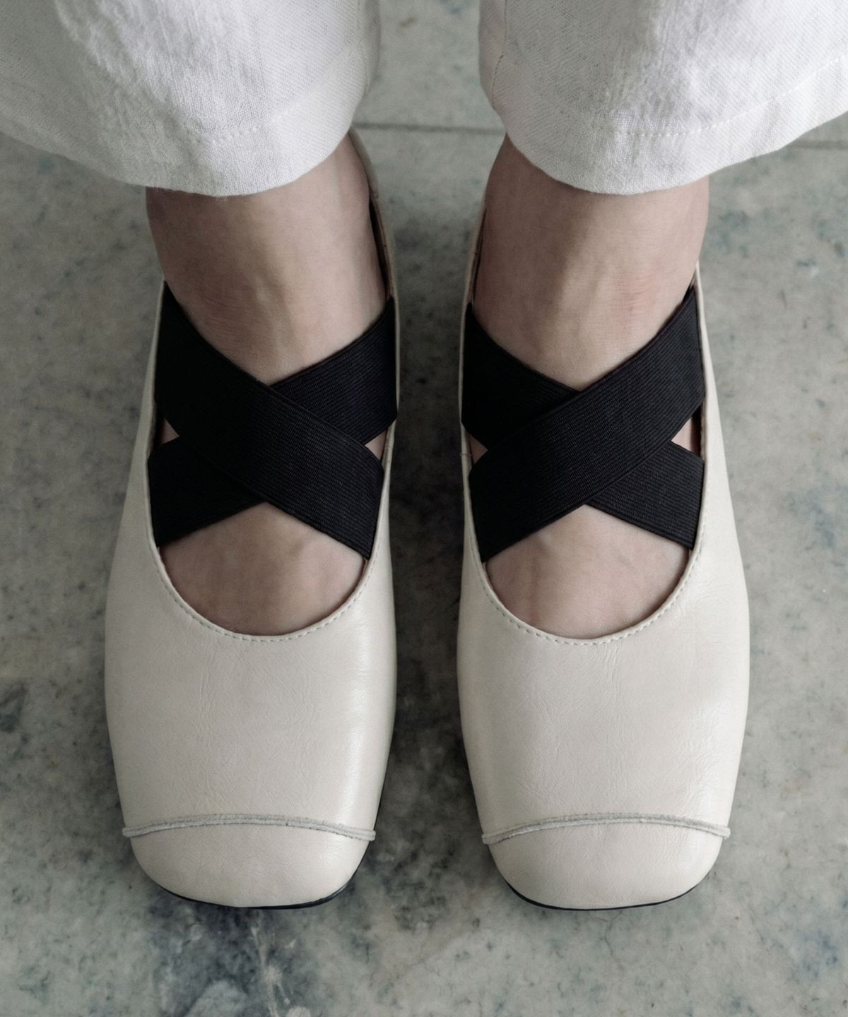 아삐에 마르슈(APIED MARCHE) X-Elastique 소가죽 플랫 2.5cm -PM3005 (3color)
