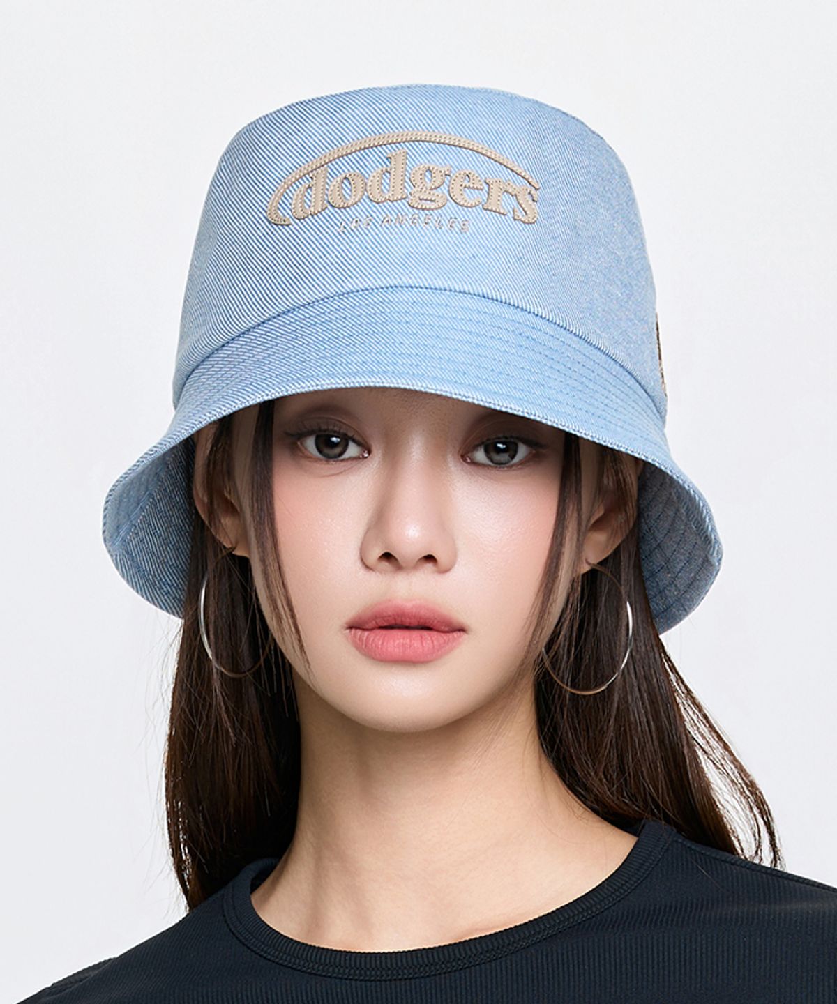 엠엘비(MLB) 빈티지 데님 커브 로고 버킷햇 LA (L.Blue)