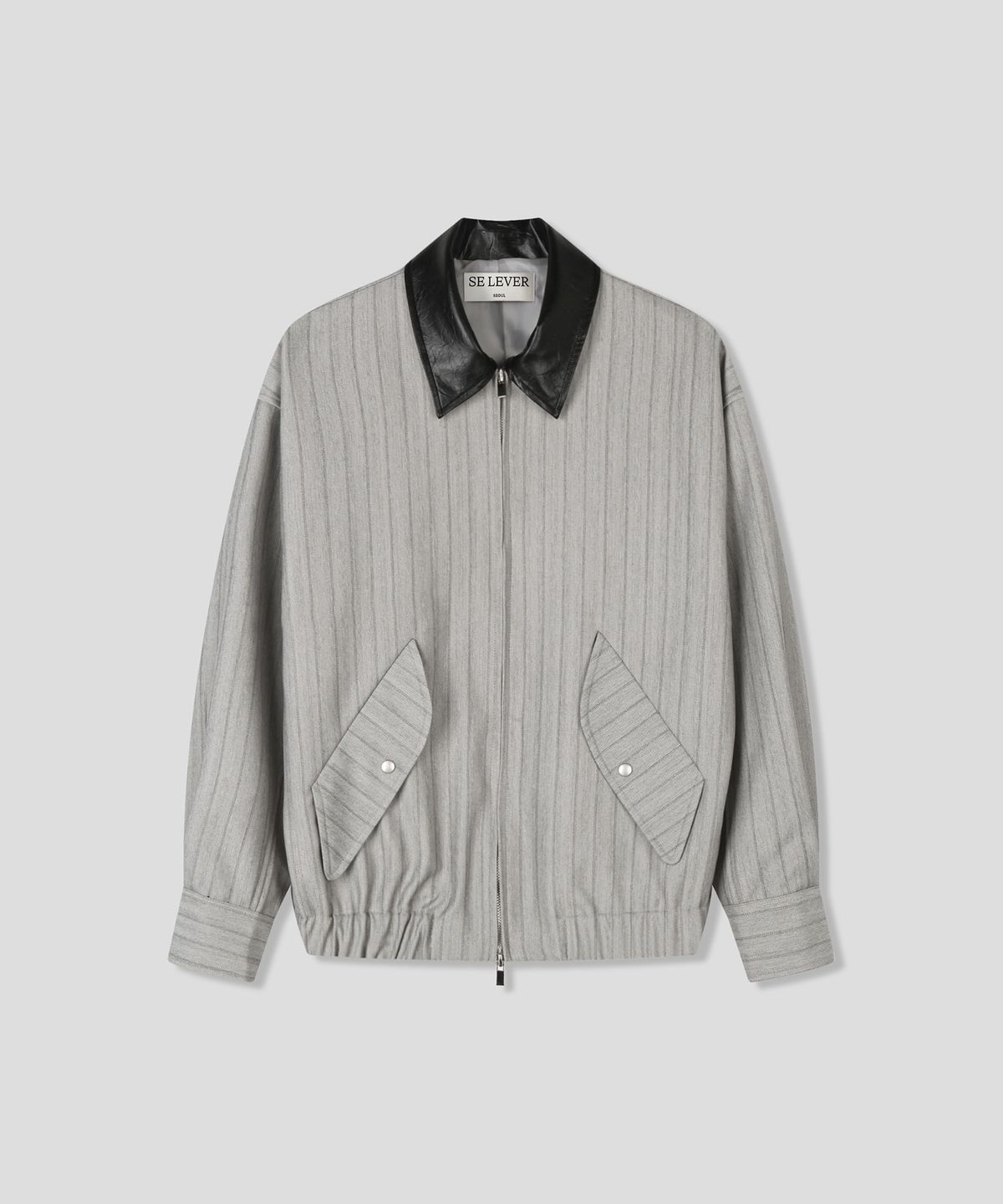 스르비(SELEVER) Mono Collar Zip Jacket_2 color