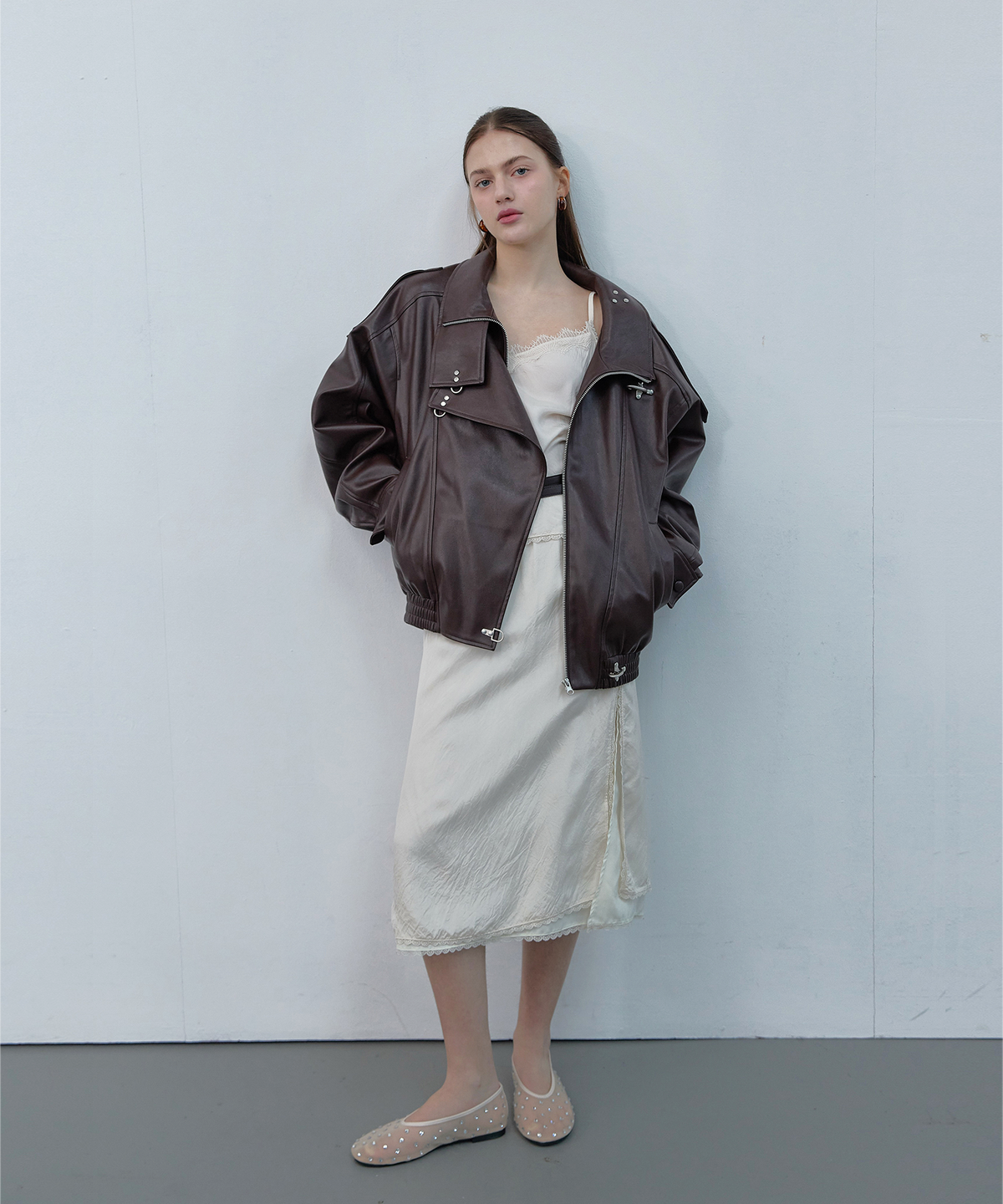 스르비(SELEVER) Obscura Leather Jacket_2 color