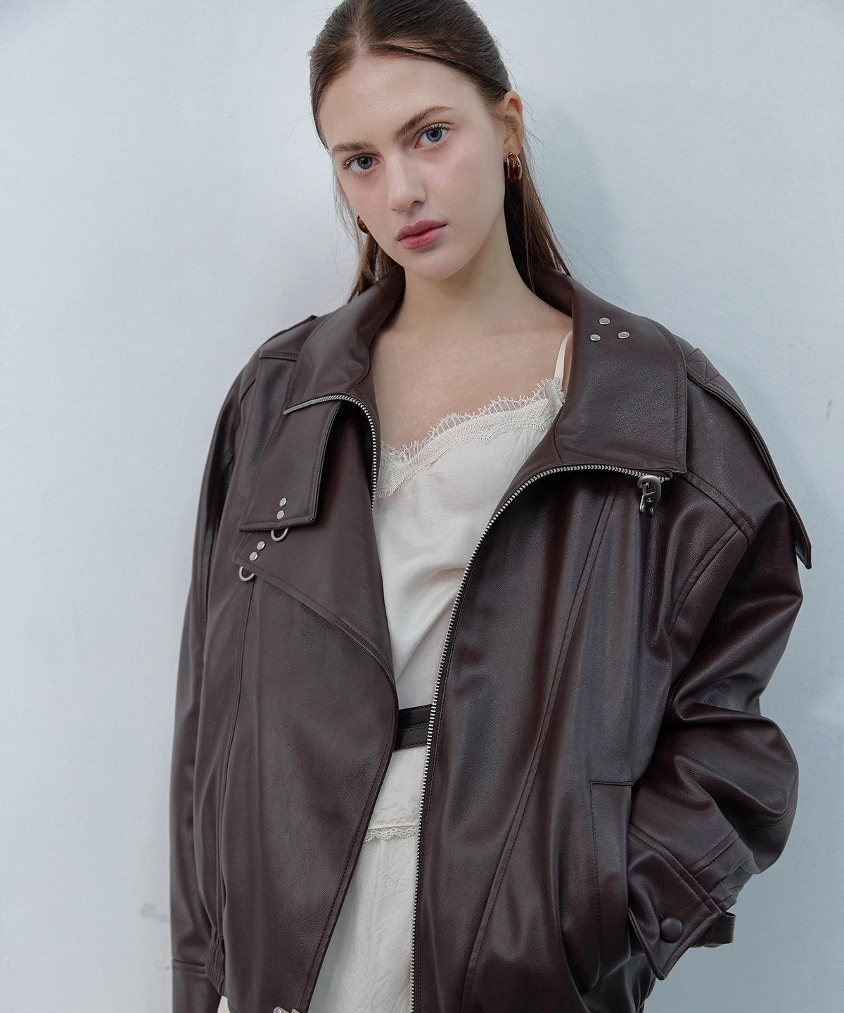 스르비(SELEVER) Obscura Leather Jacket_2 color