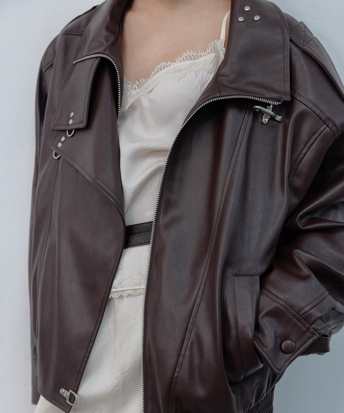 스르비(SELEVER) Obscura Leather Jacket_2 color