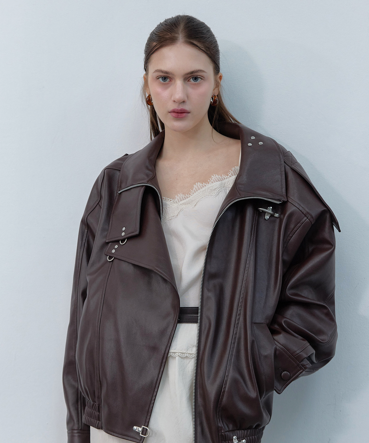 스르비(SELEVER) Obscura Leather Jacket_2 color