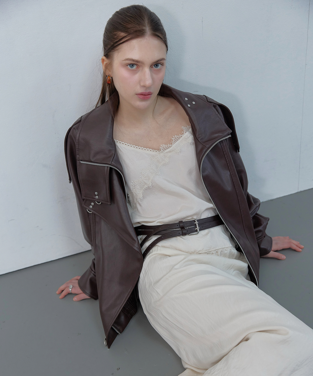 스르비(SELEVER) Obscura Leather Jacket_2 color