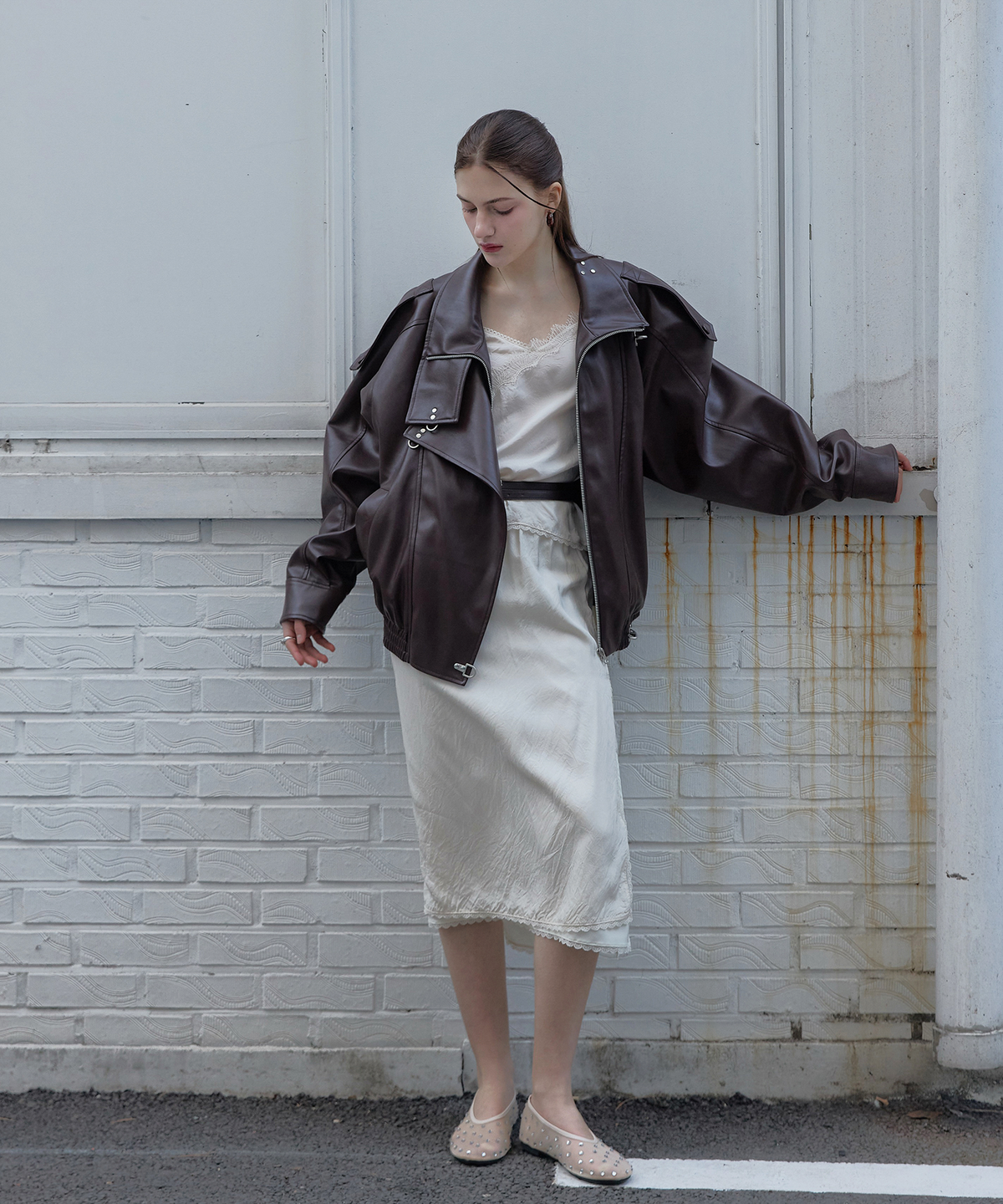 스르비(SELEVER) Obscura Leather Jacket_2 color