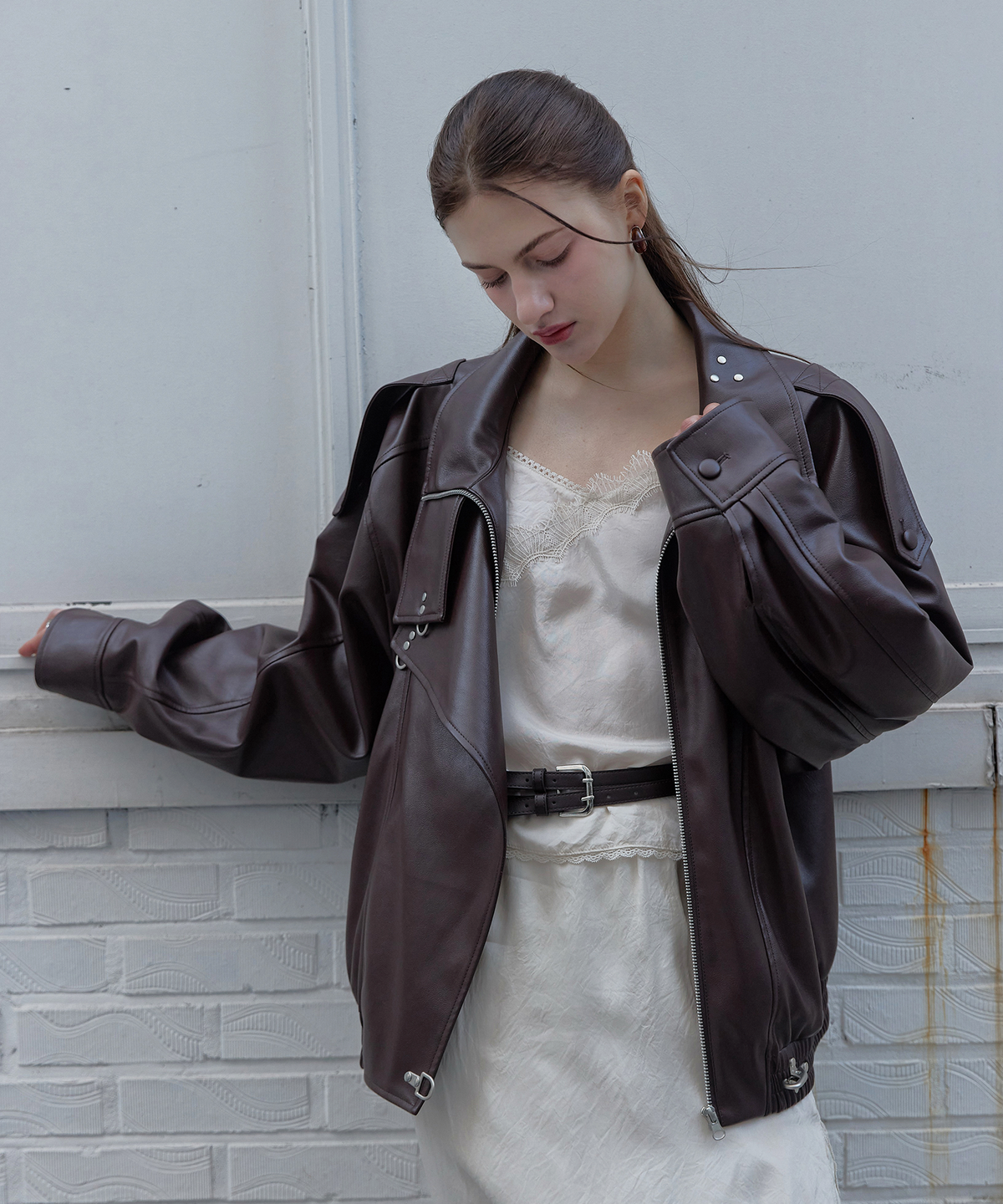 스르비(SELEVER) Obscura Leather Jacket_2 color