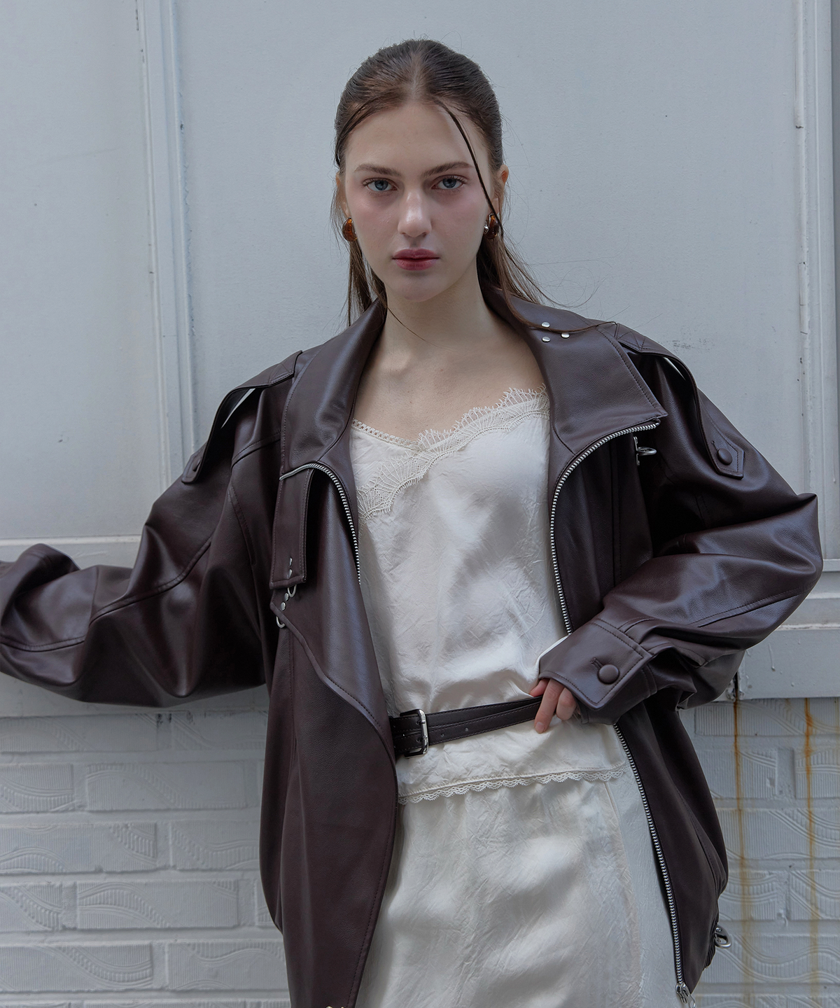 스르비(SELEVER) Obscura Leather Jacket_2 color