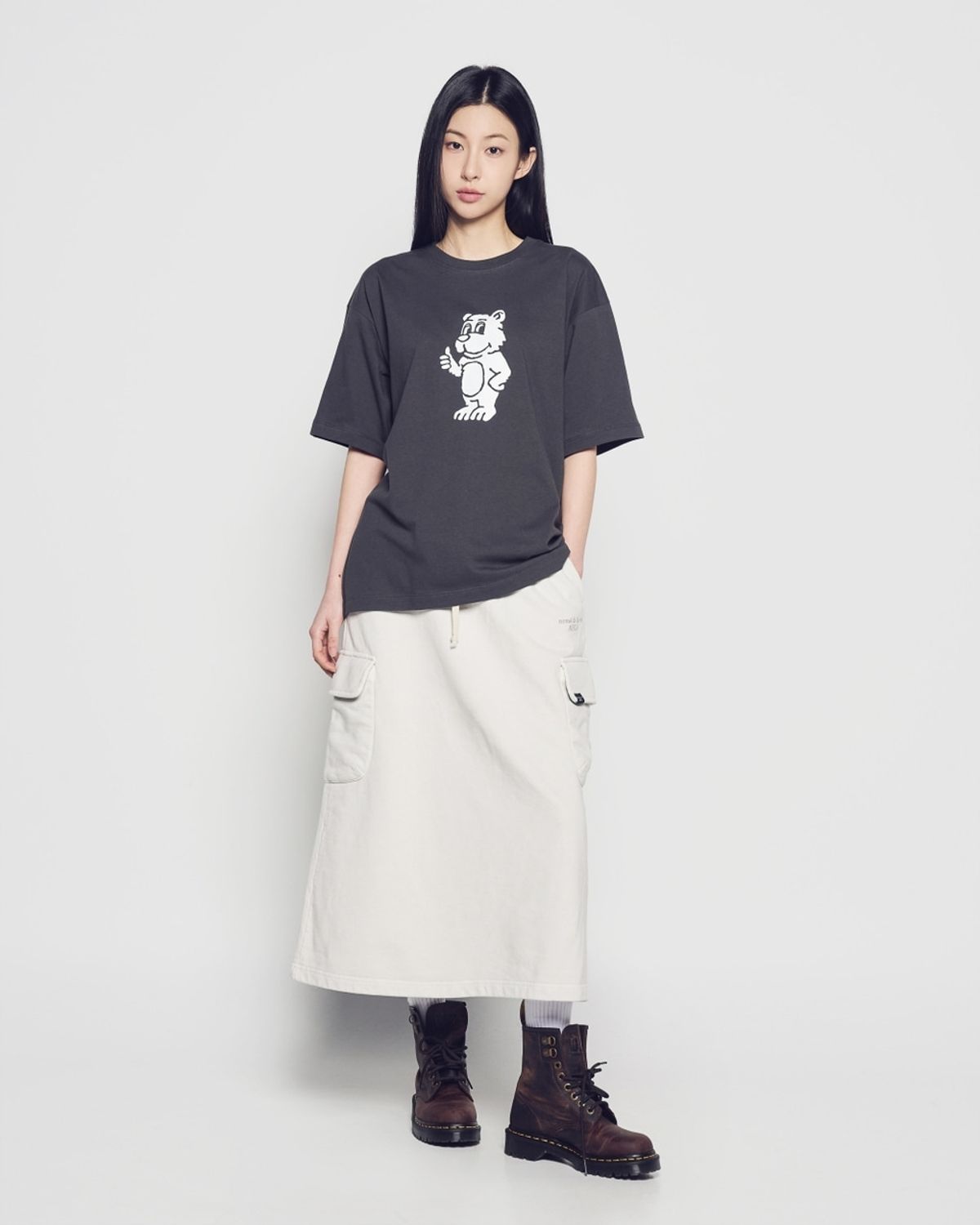 아크메드라비(ACME DE LA VIE) WOMAN PIGMENT LONG SKIRT (2 COLOR)
