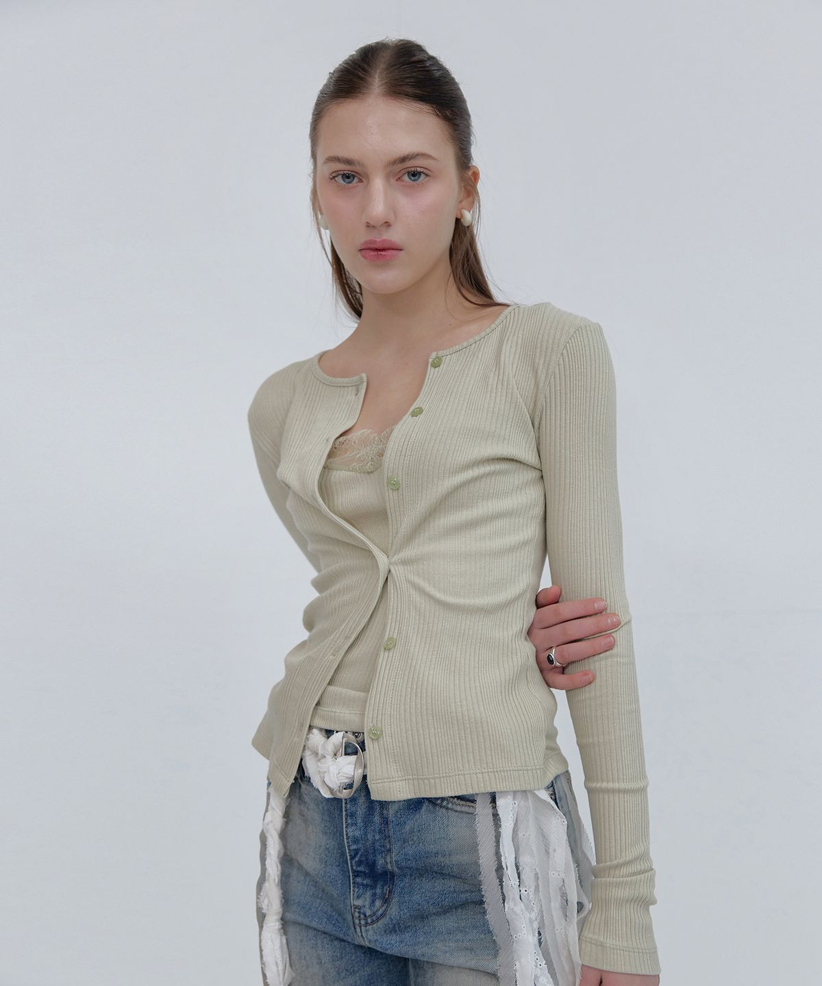 스르비(SELEVER) Veil Lace Top_5 color