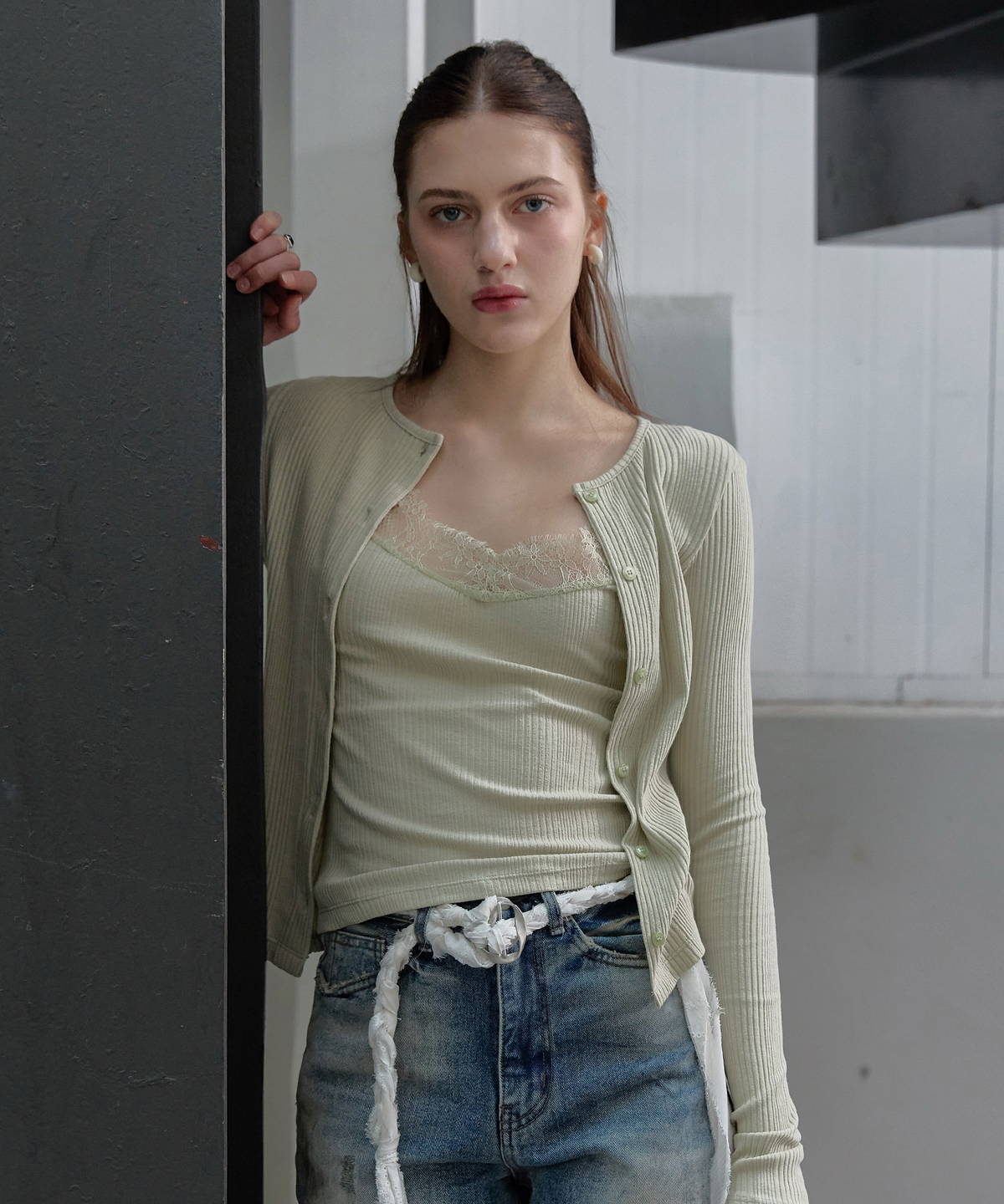 스르비(SELEVER) Veil Lace Top_5 color
